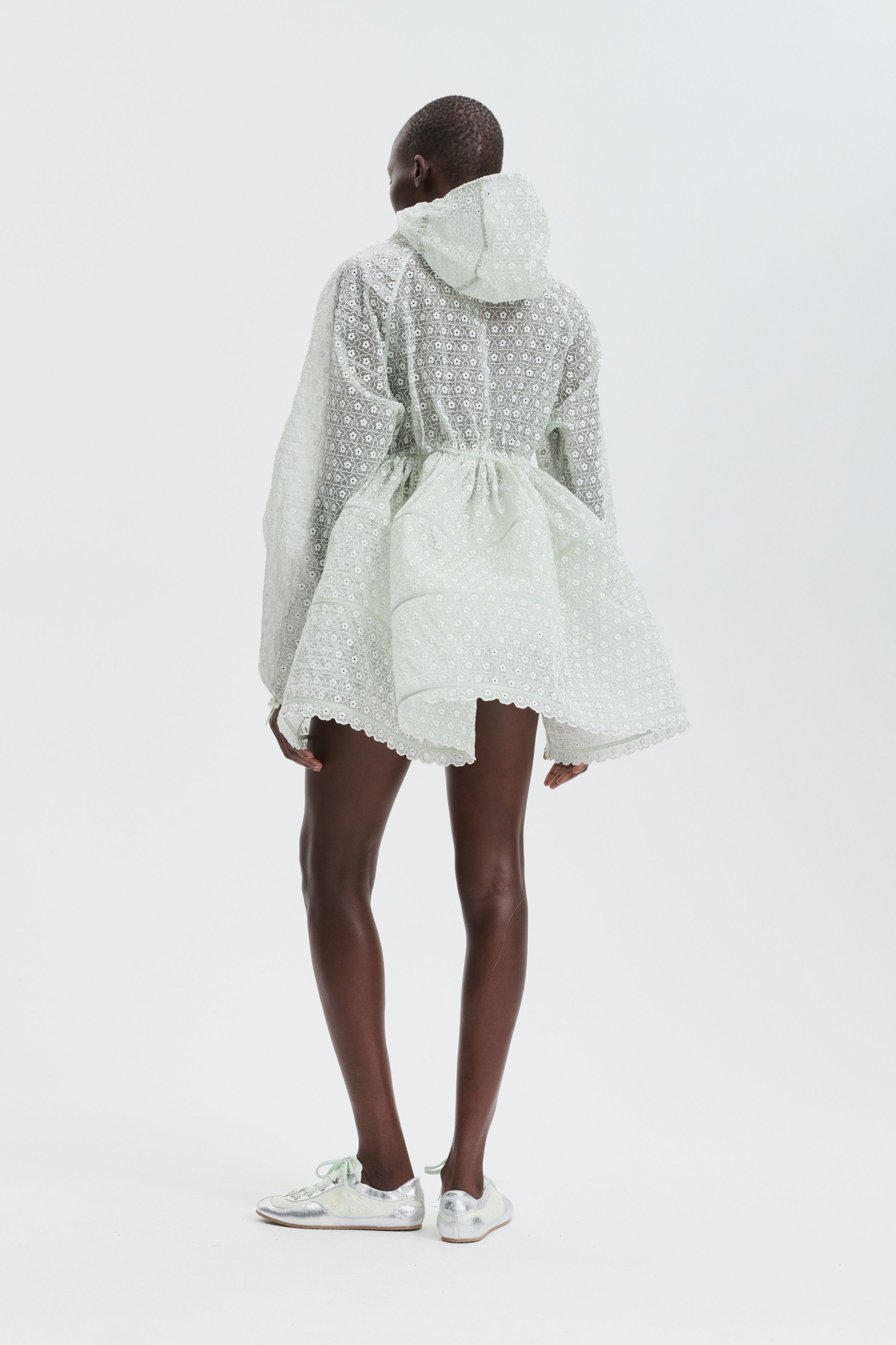 CBFREESIA | DRESS MEADOW EMBROIDERY MINT
