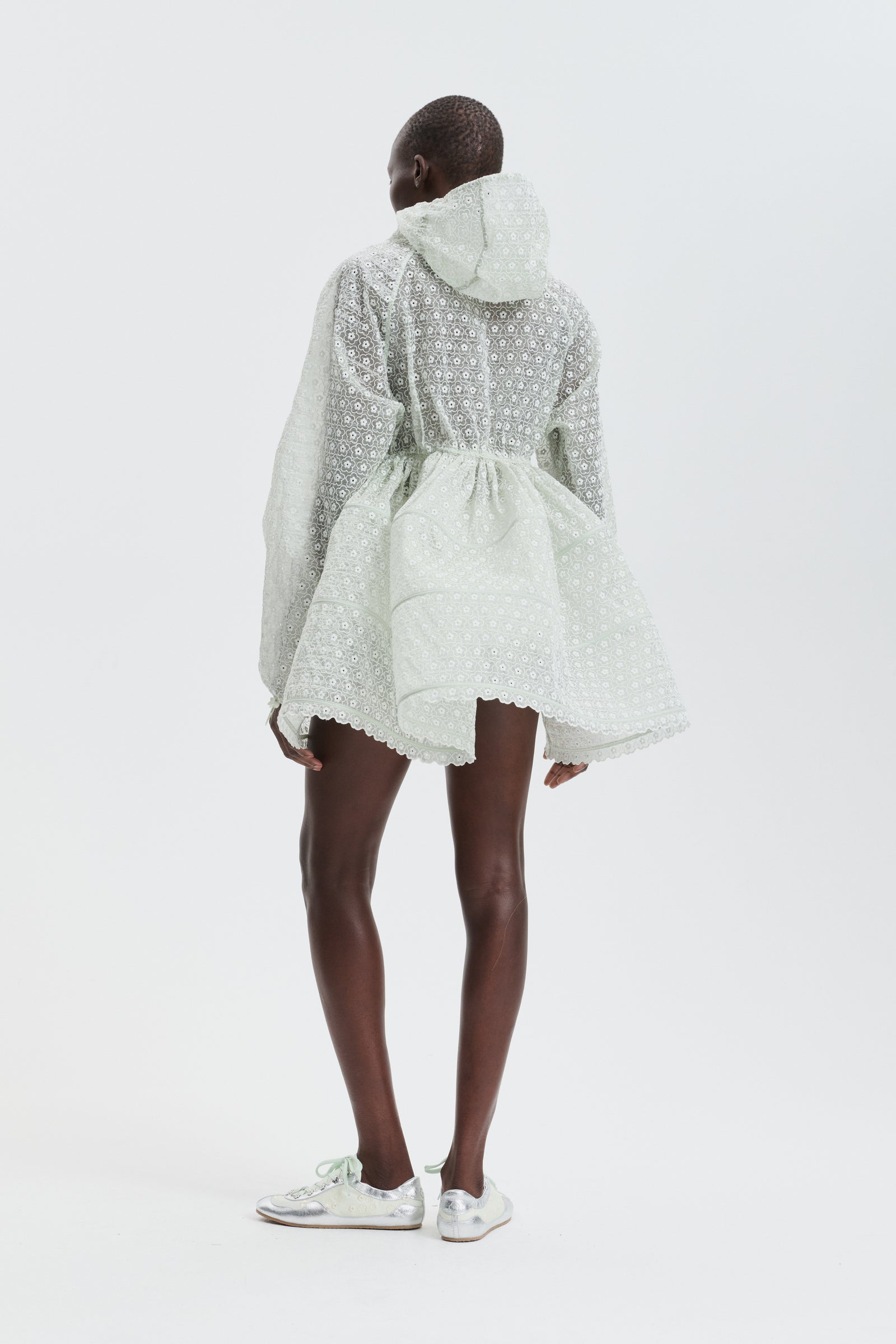 CBFREESIA | DRESS MEADOW EMBROIDERY MINT