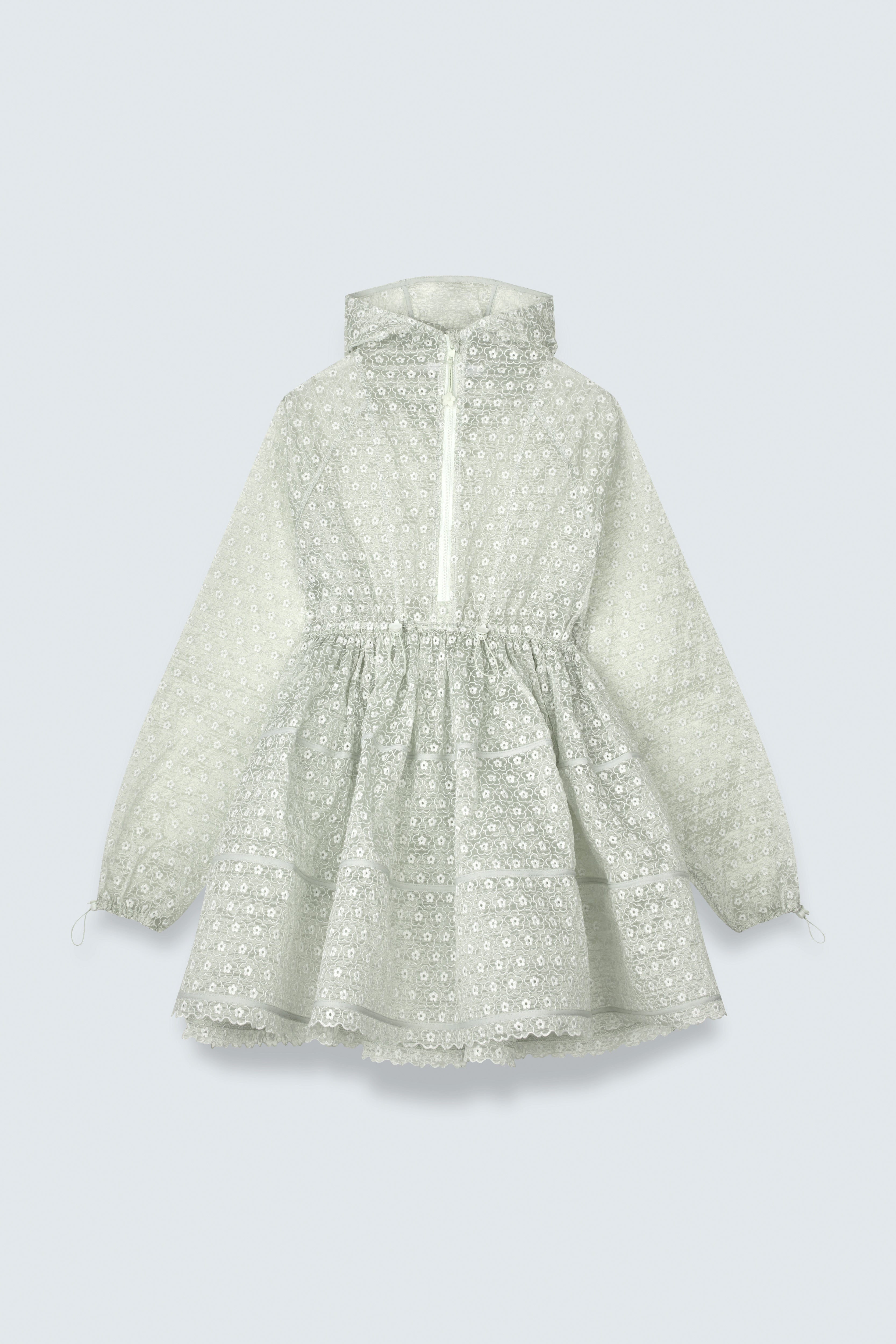 CBFREESIA | DRESS MEADOW EMBROIDERY MINT