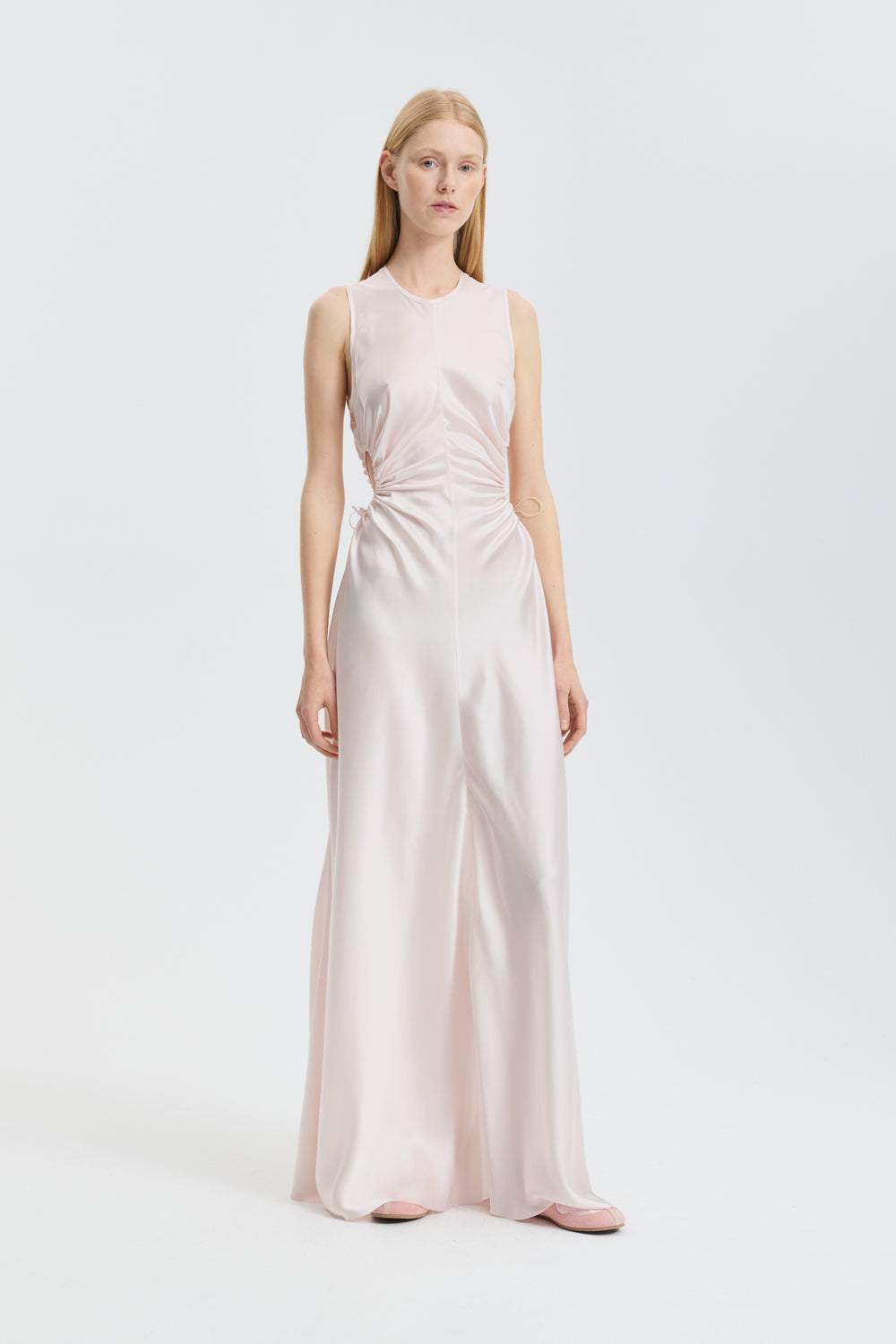 CBFELINE | GOWN SILK SATIN BLUSH PINK