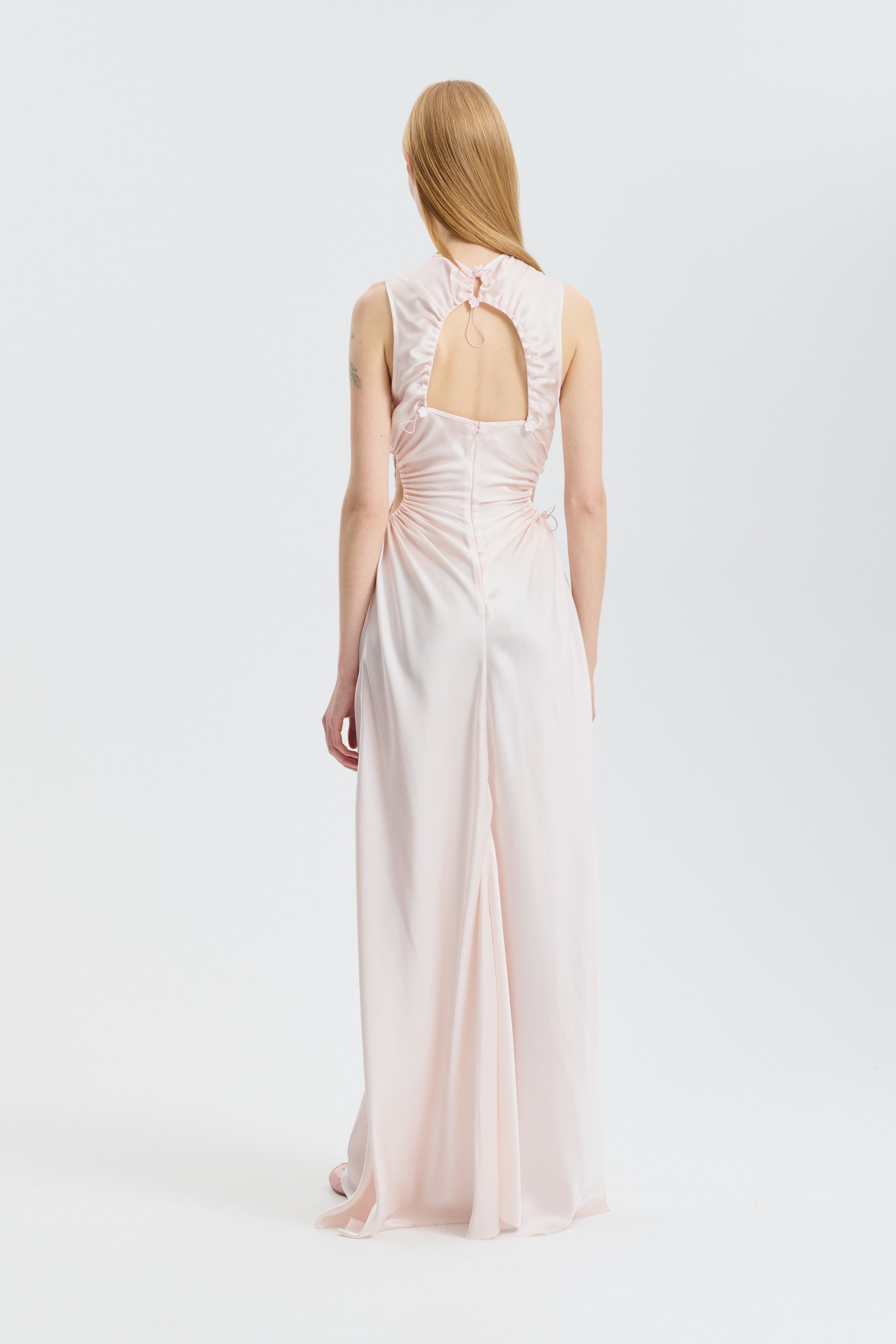 CBFELINE | GOWN SILK SATIN BLUSH PINK