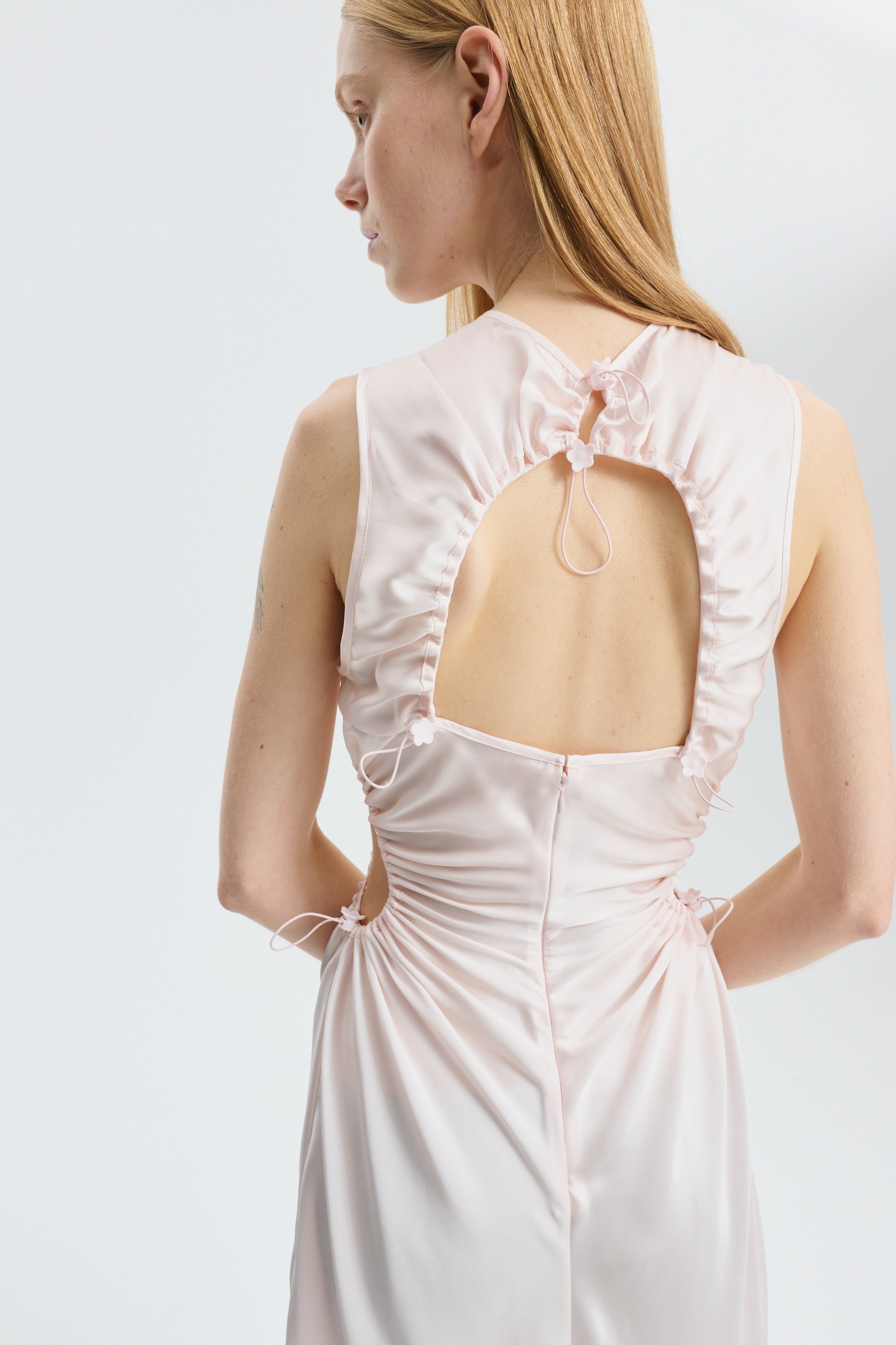 CBFELINE | GOWN SILK SATIN BLUSH PINK