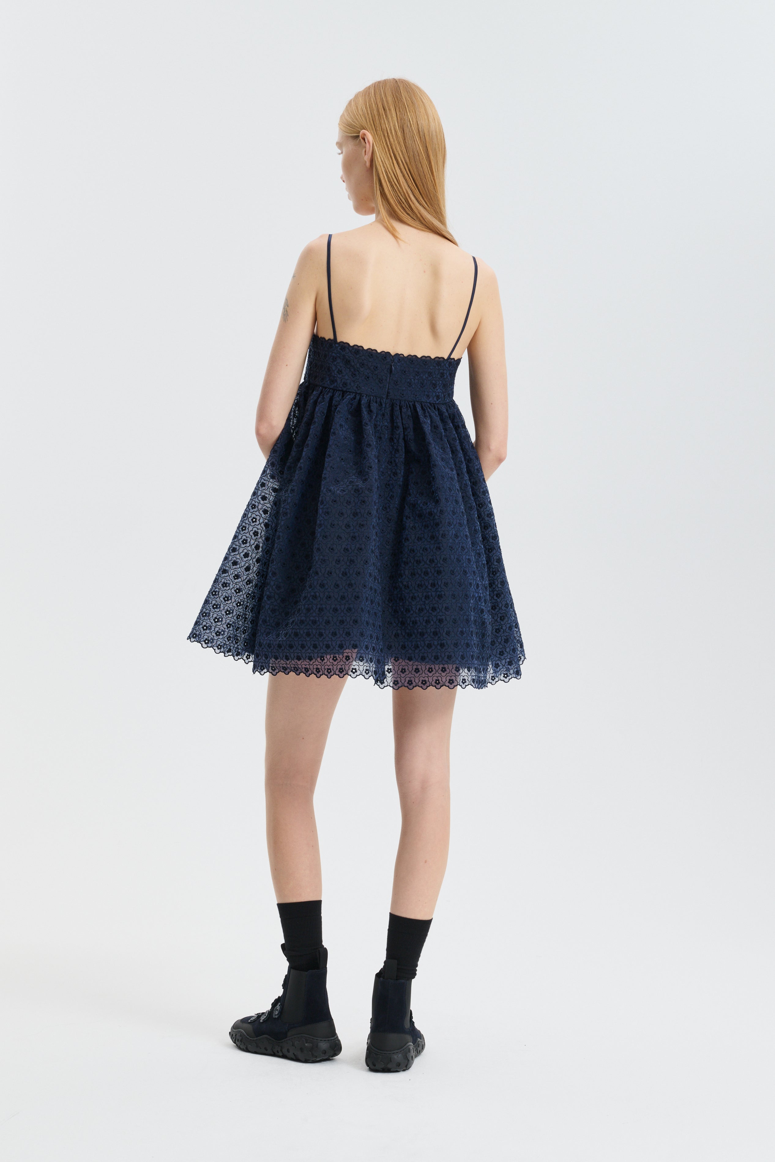CBDENTA | DRESS MEADOW EMBROIDERY NAVY