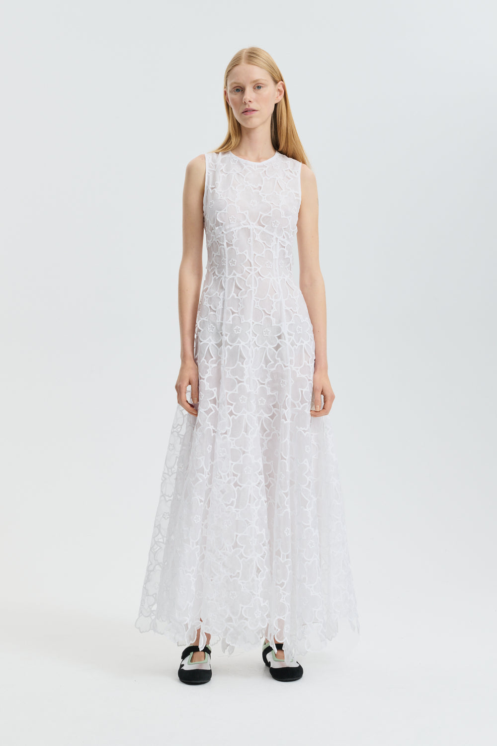 CBFOWE | GOWN CORANITA EMBROIDERY WHITE