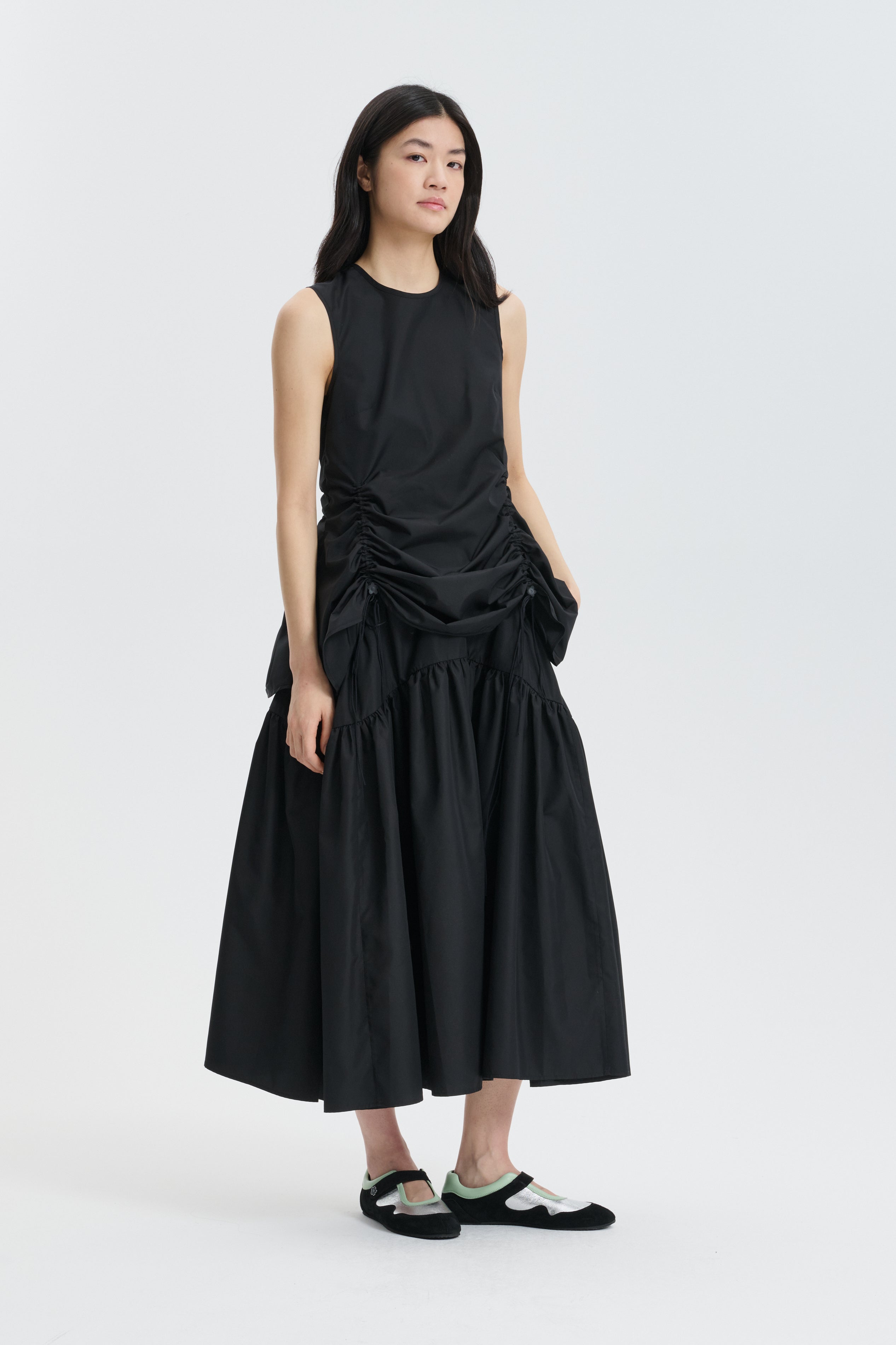 CBUNIKA | TOP RECYCLED FAILLE BLACK