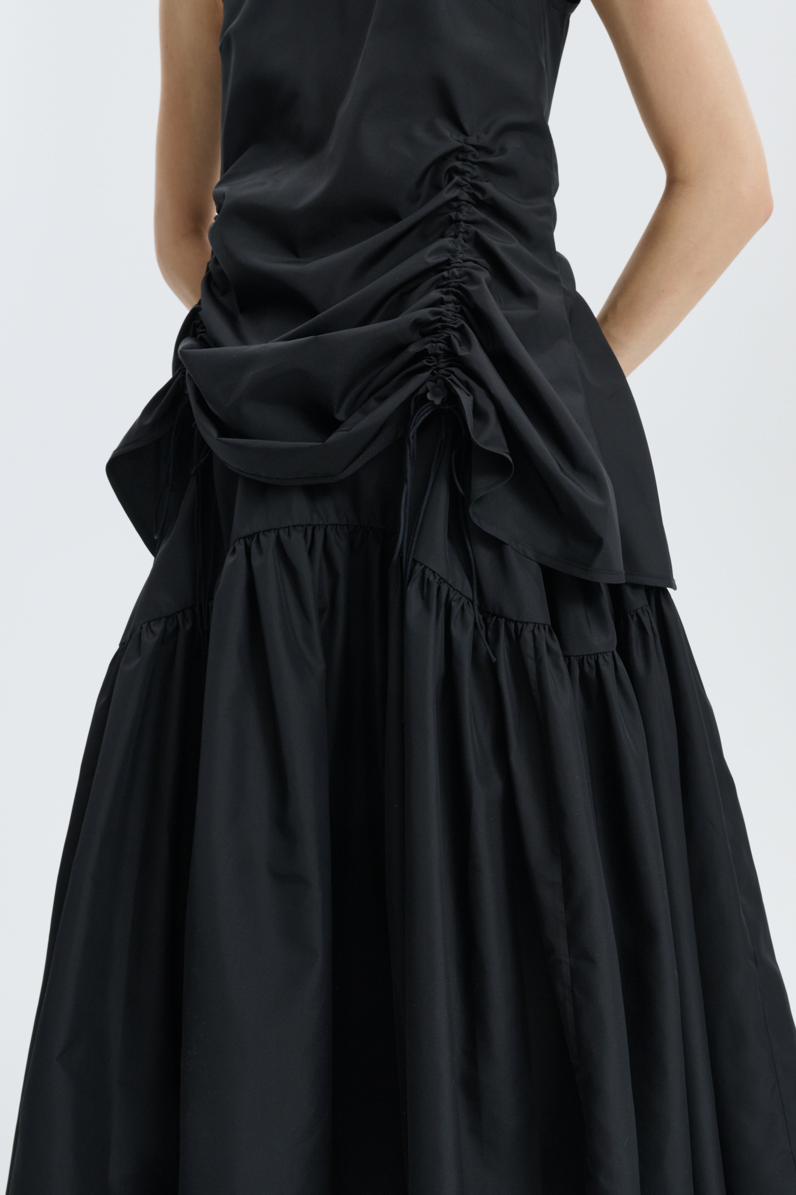 CBUNIKA | TOP RECYCLED FAILLE BLACK