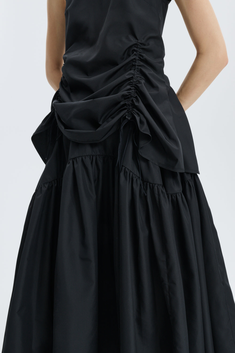 CBUNIKA | TOP RECYCLED FAILLE BLACK