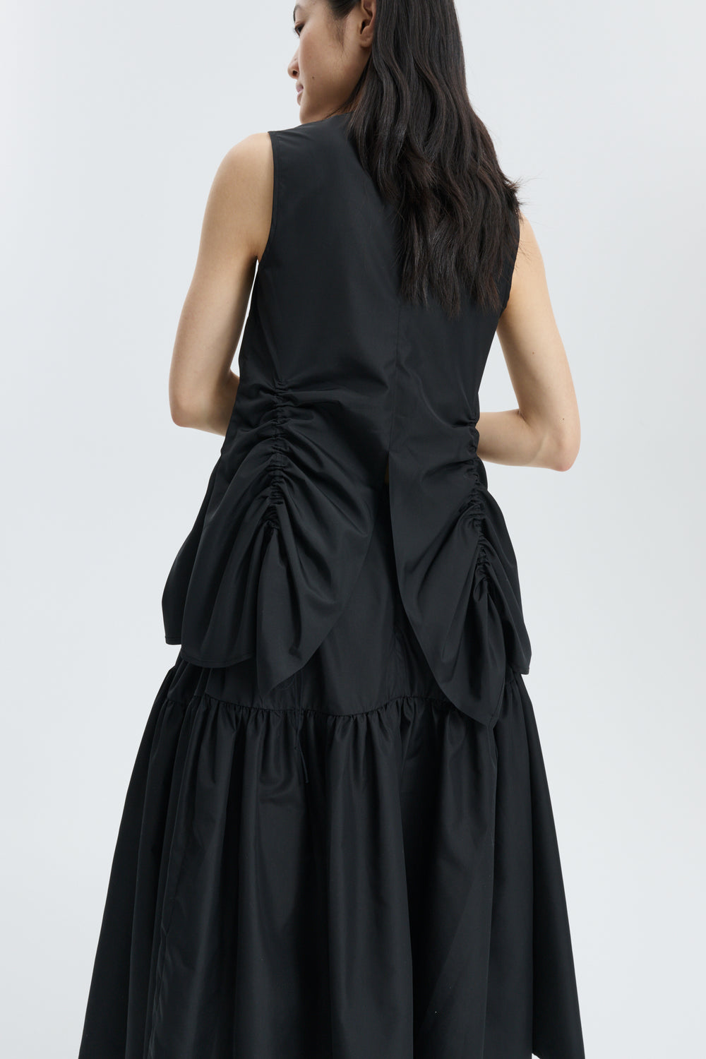 CBUNIKA | TOP RECYCLED FAILLE BLACK