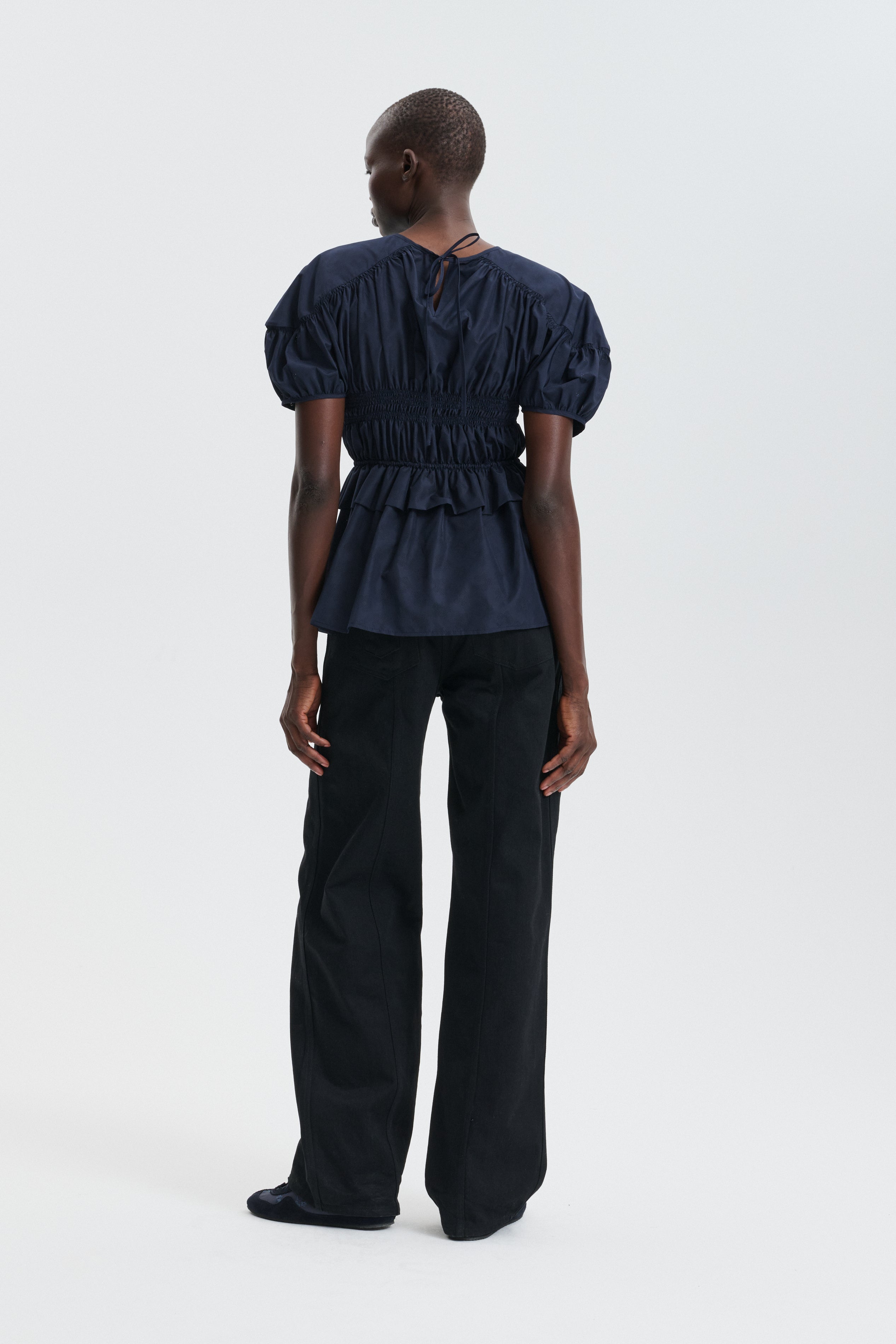 CBBROOKLYN | TOP PERFORATE WINDFLOWER NAVY