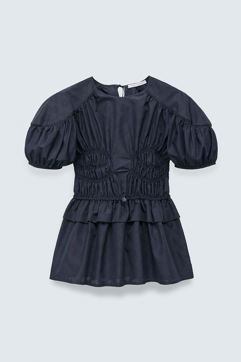 CBBROOKLYN | TOP PERFORATE WINDFLOWER NAVY