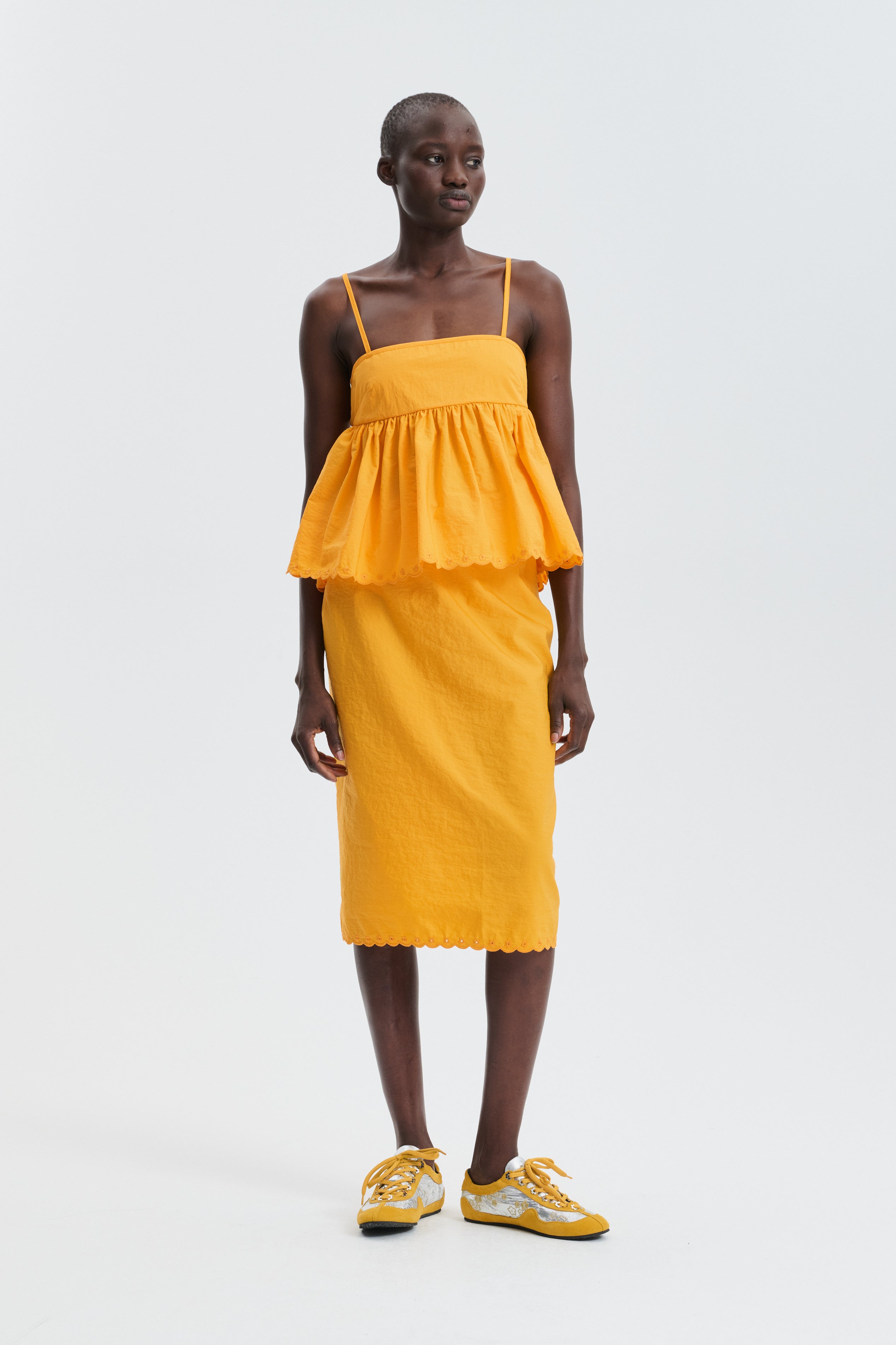 CBSELENA | TOP EMBROIDERED TAFFETA WINTER YELLOW