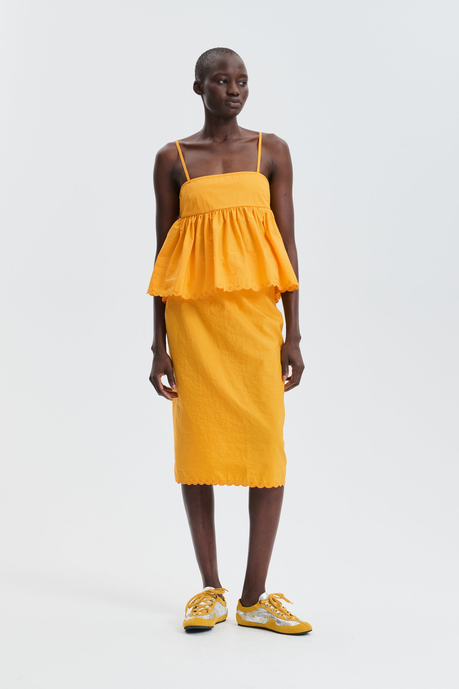 CBSELENA | TOP EMBROIDERED TAFFETA WINTER YELLOW