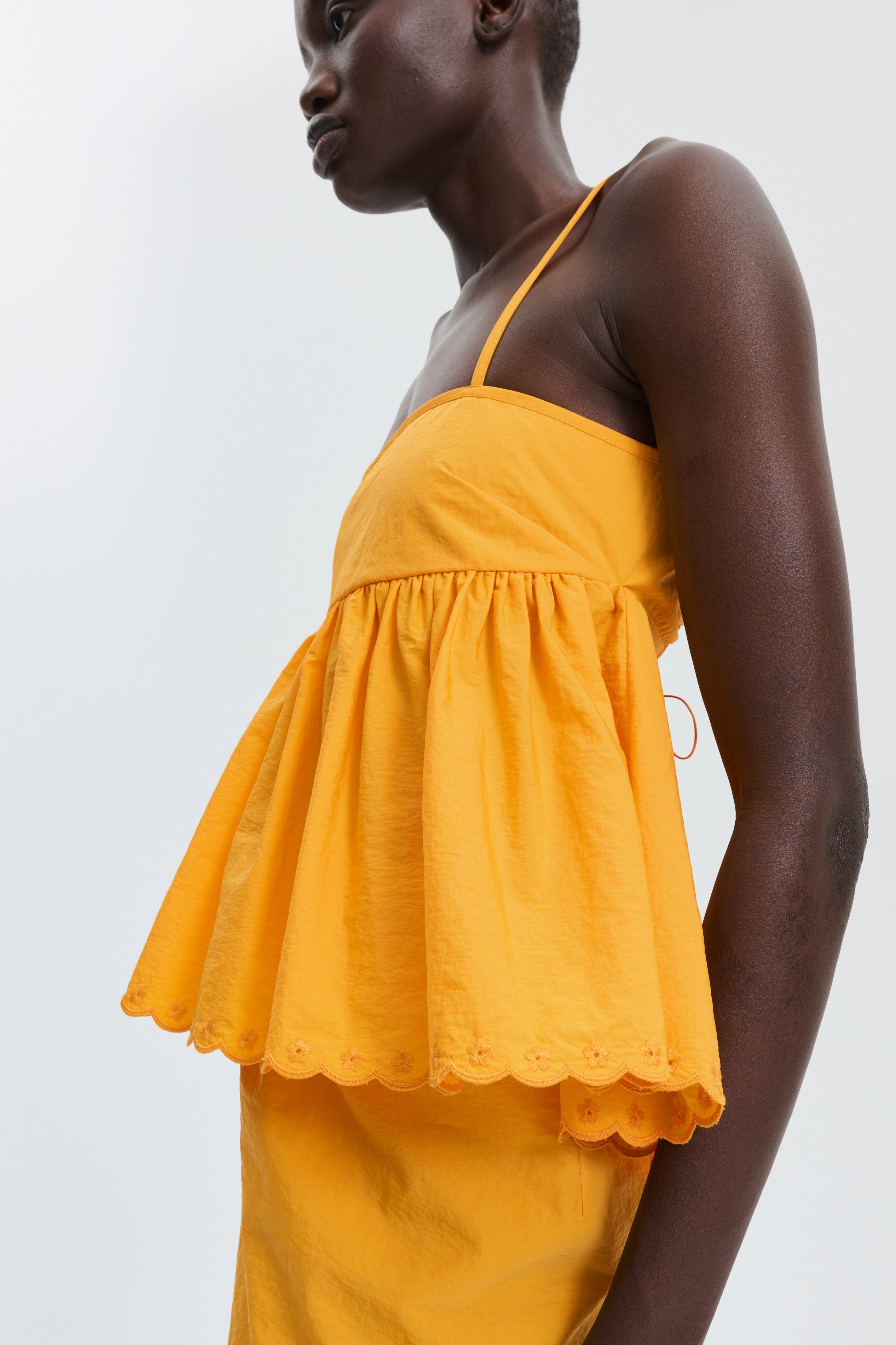 CBSELENA | TOP EMBROIDERED TAFFETA WINTER YELLOW