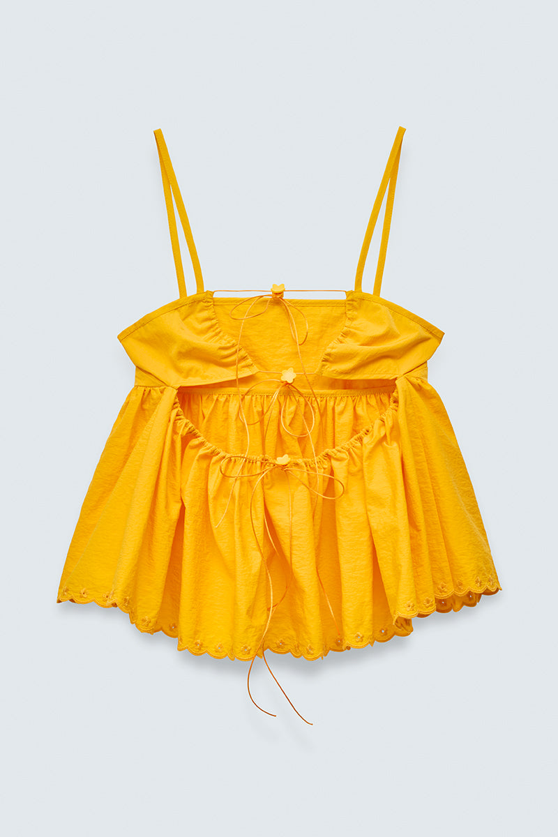 CBSELENA | TOP EMBROIDERED TAFFETA WINTER YELLOW