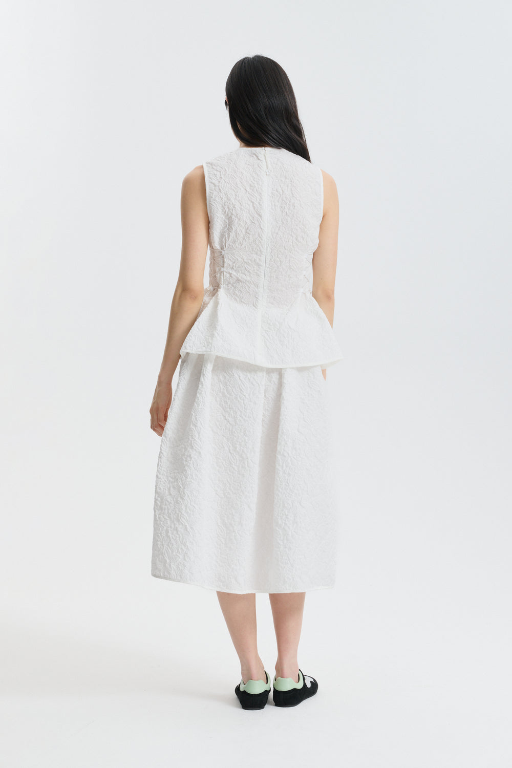CBFELLEN | TOP FLORATINI MATELASSÉ WHITE