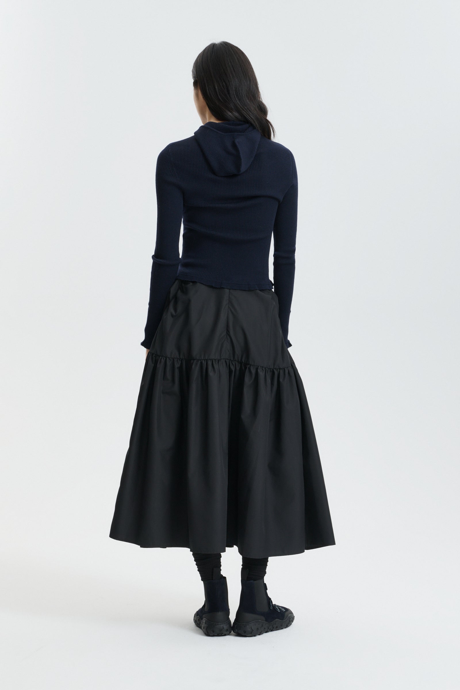 CBFILLY | SKIRT RECYCLED FAILLE BLACK