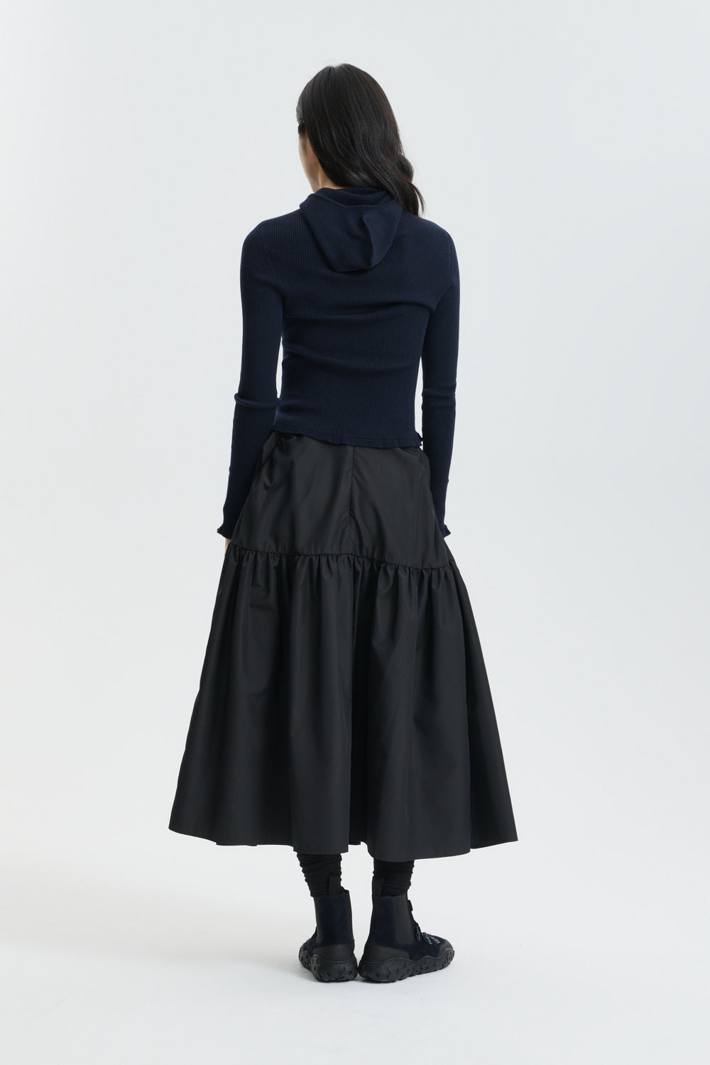 CBFILLY | SKIRT RECYCLED FAILLE BLACK