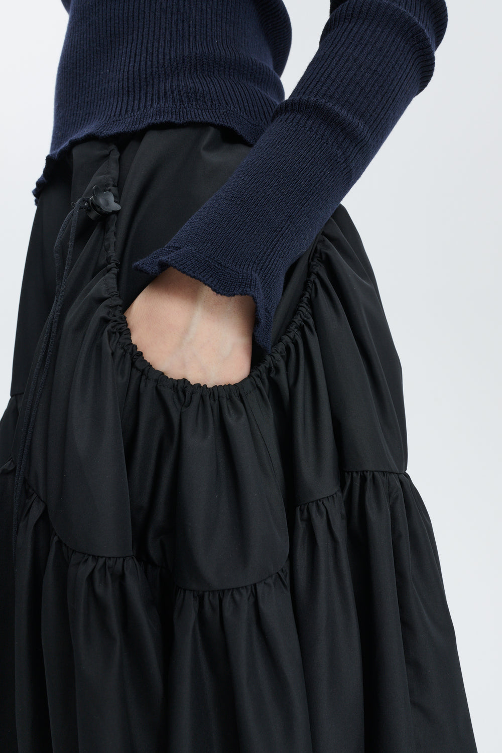 CBFILLY | SKIRT RECYCLED FAILLE BLACK