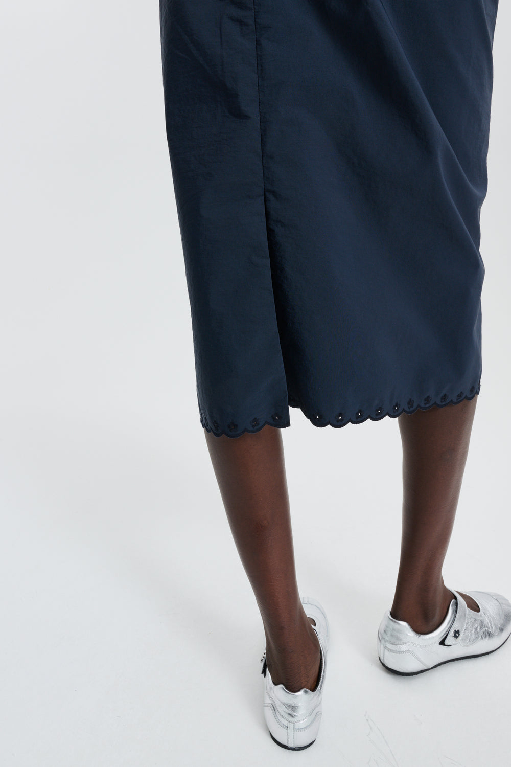 CBBRIA | SKIRT EMBROIDERED TAFFETA NAVY