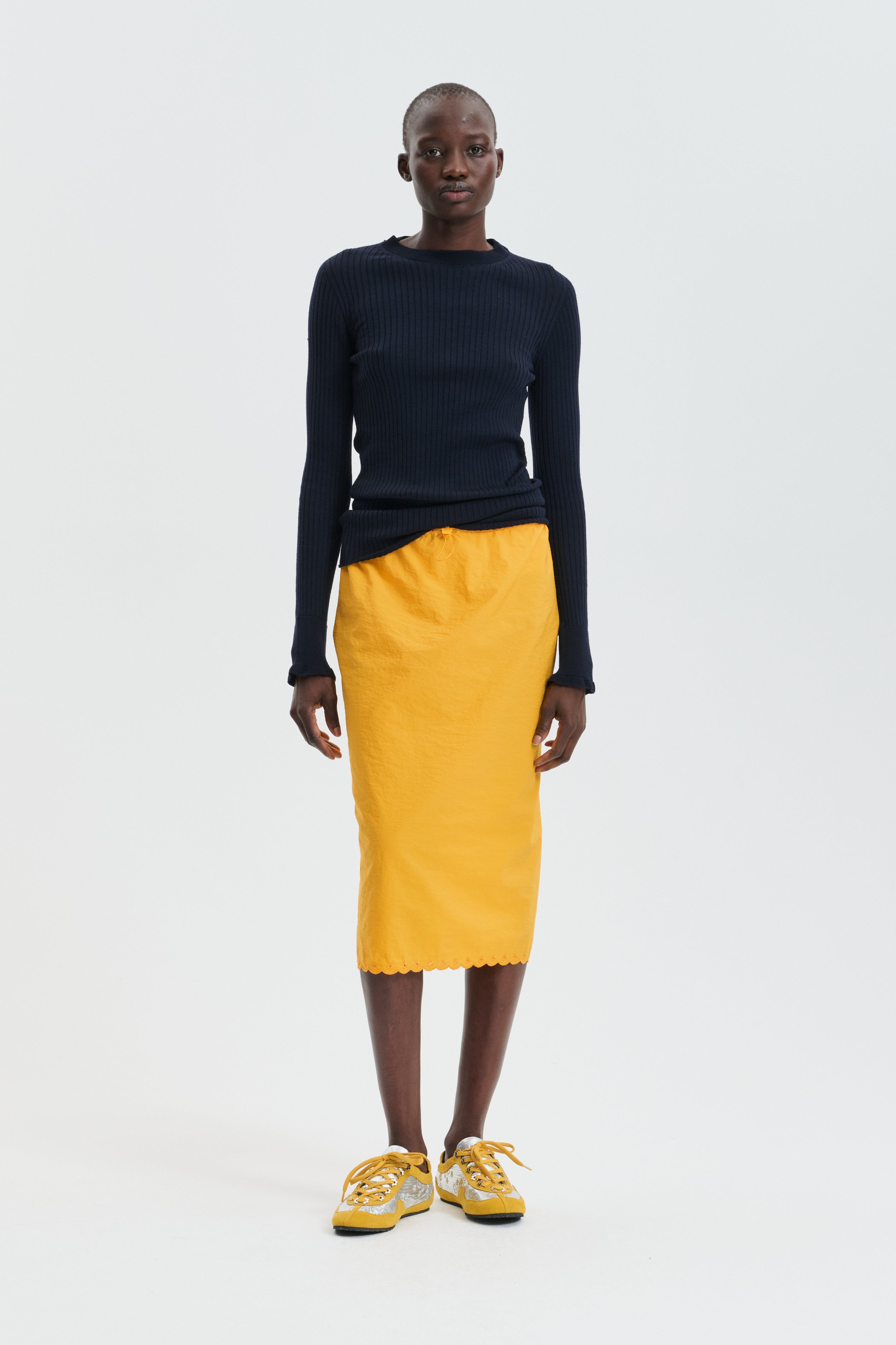 CBBRIA | SKIRT EMBROIDERED TAFFETA WINTER YELLOW