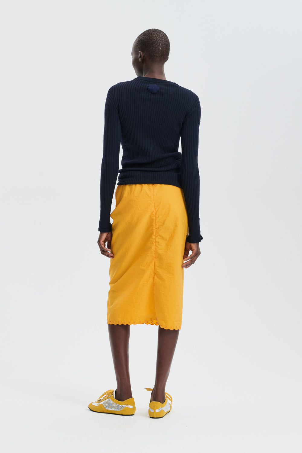 CBBRIA | SKIRT EMBROIDERED TAFFETA WINTER YELLOW