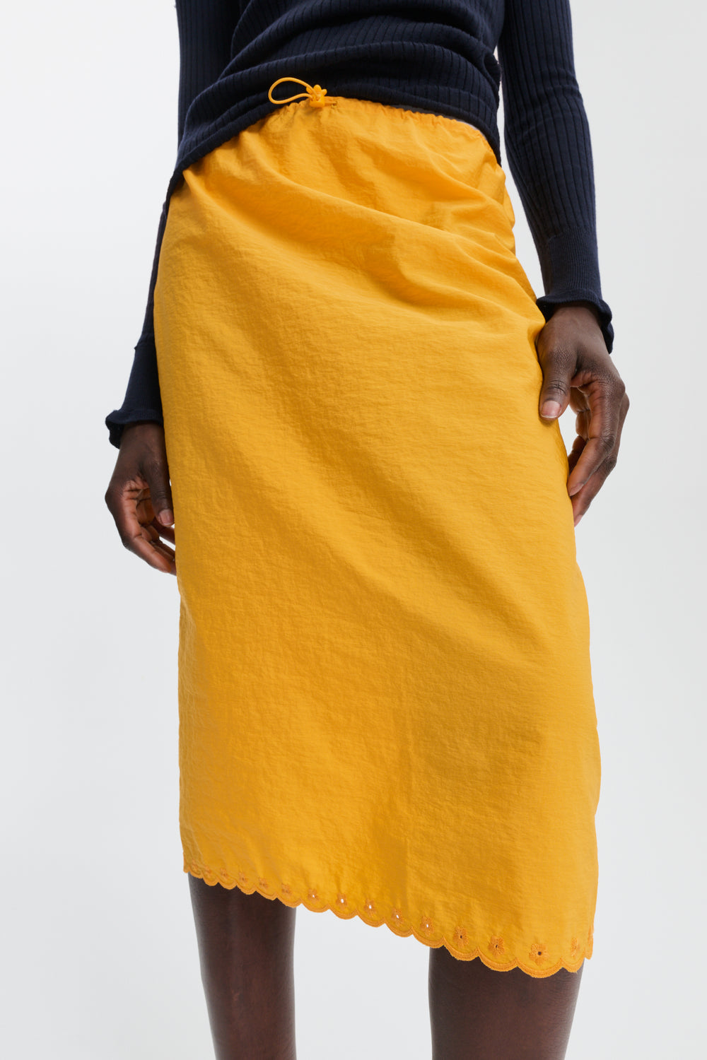 CBBRIA | SKIRT EMBROIDERED TAFFETA WINTER YELLOW
