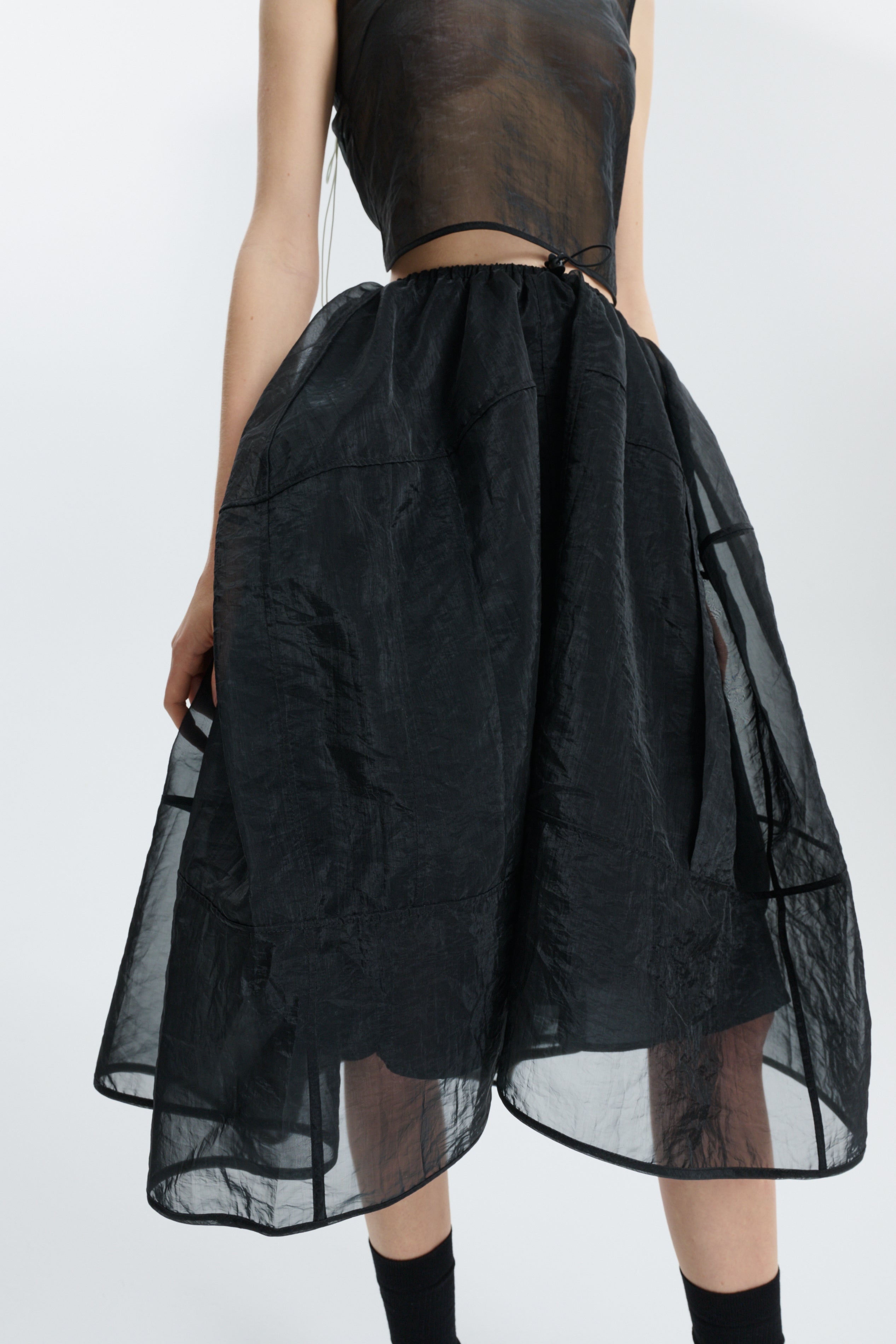 CBFOSIA | SKIRT LIQUID MYRTIA BLACK
