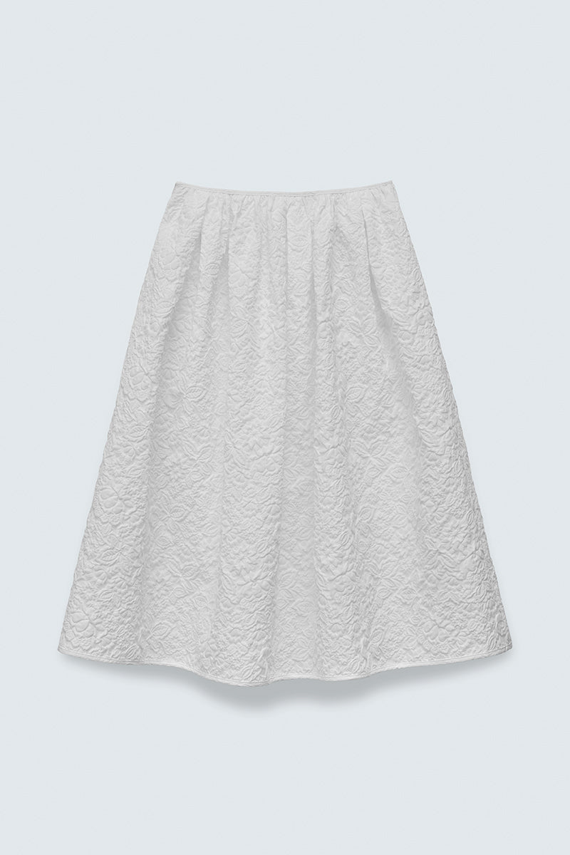 CBBALA | SKIRT FLORATINI MATELASSÉ WHITE