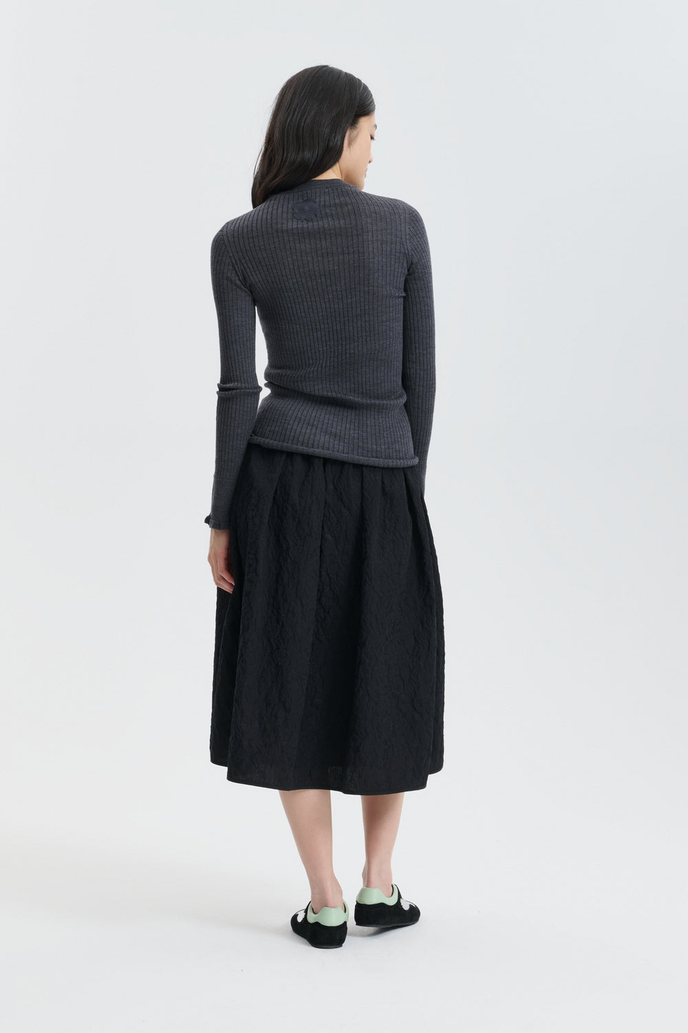 CBBALA | SKIRT FLORATINI MATELASSÉ BLACK