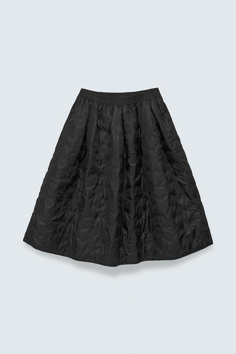 CBMALA | SKIRT FLORAL EMBOSSMENT BLACK
