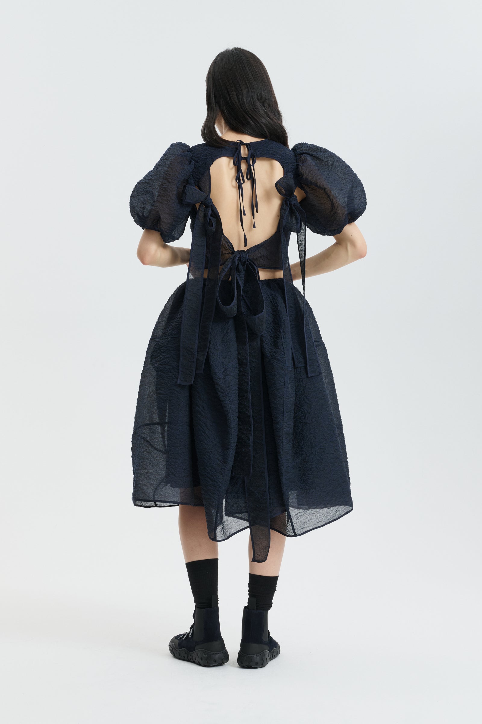 CBFOSIA | SKIRT BRODIA MATELASSÉ NAVY