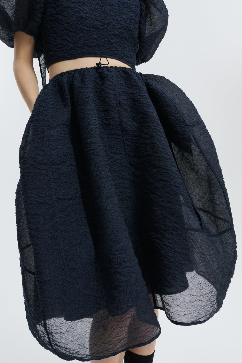 CBFOSIA | SKIRT BRODIA MATELASSÉ NAVY