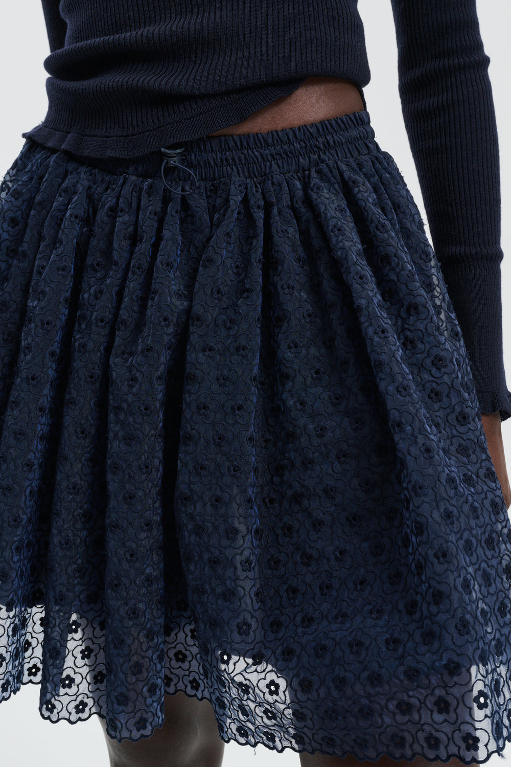 CBBIBIANA | SKIRT MEADOW EMBROIDERY NAVY