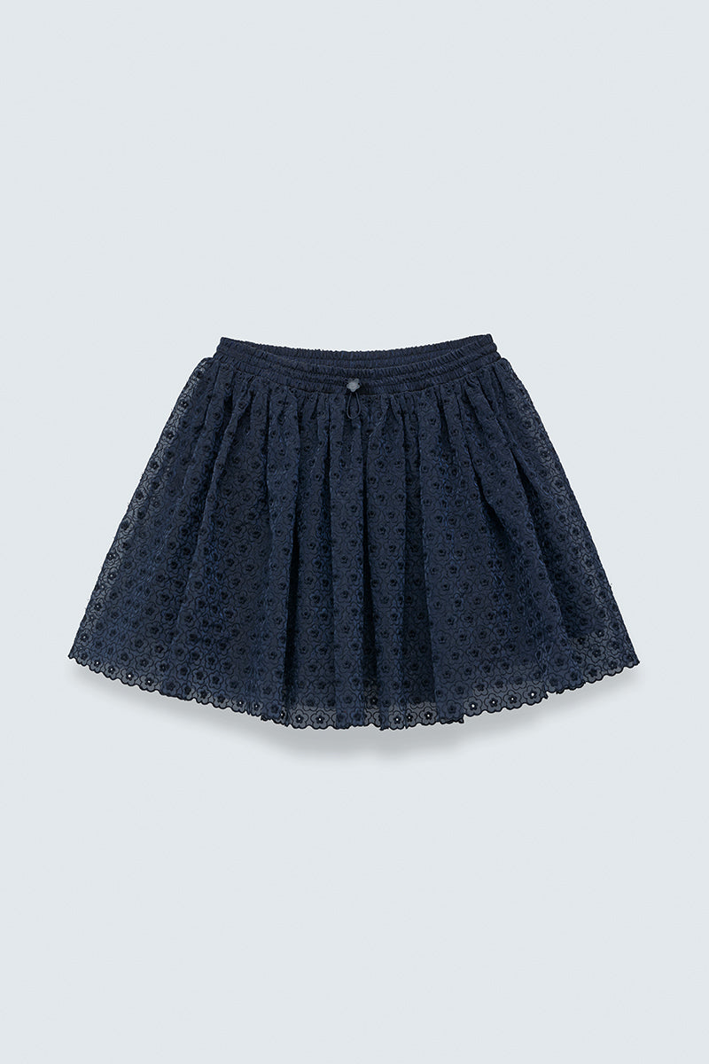 CBBIBIANA | SKIRT MEADOW EMBROIDERY NAVY