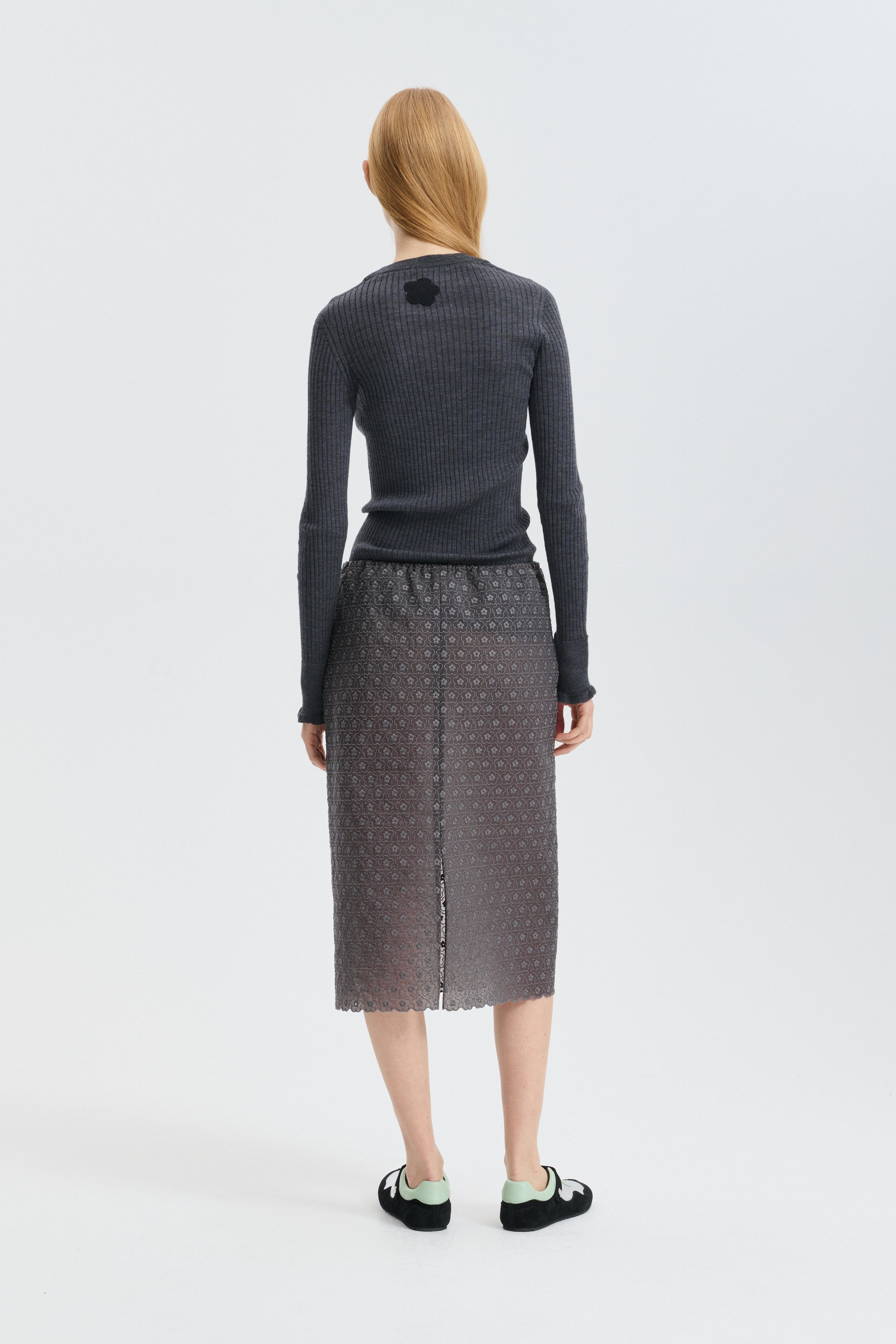 CBBRIA | SKIRT MEADOW EMBROIDERY GREY