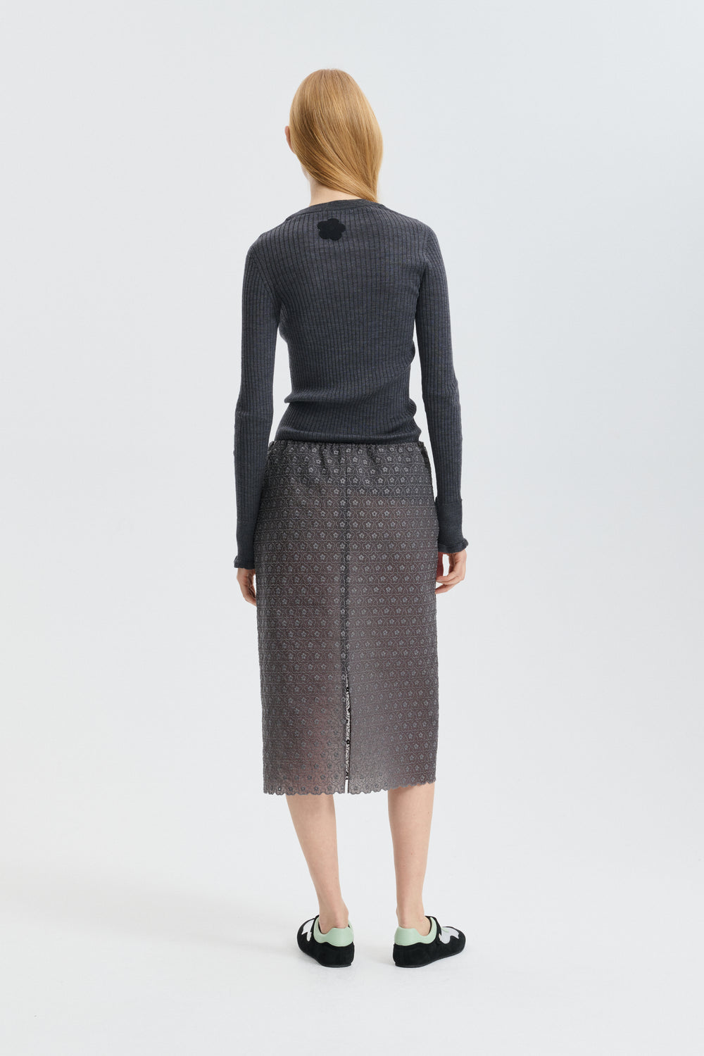 CBBRIA | SKIRT MEADOW EMBROIDERY GREY