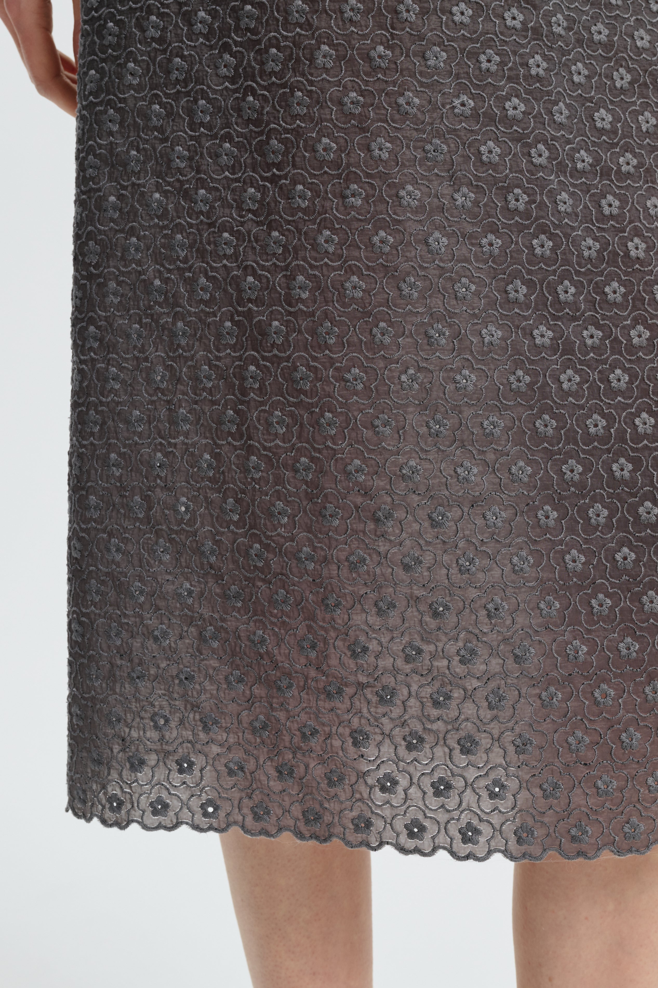 CBBRIA | SKIRT MEADOW EMBROIDERY GREY