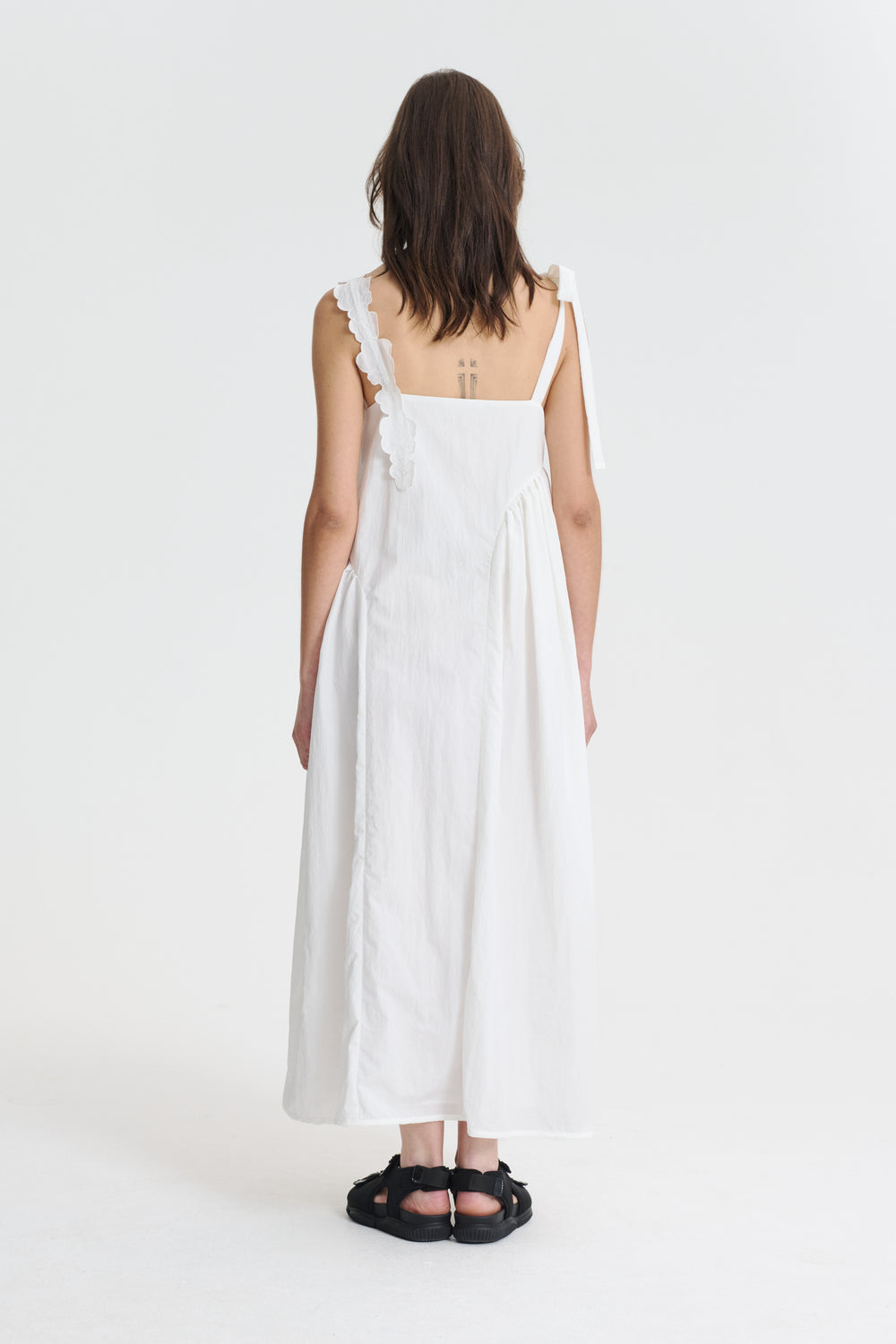 OAKLYN | DRESS RECYCLED TAFFETA WHITE