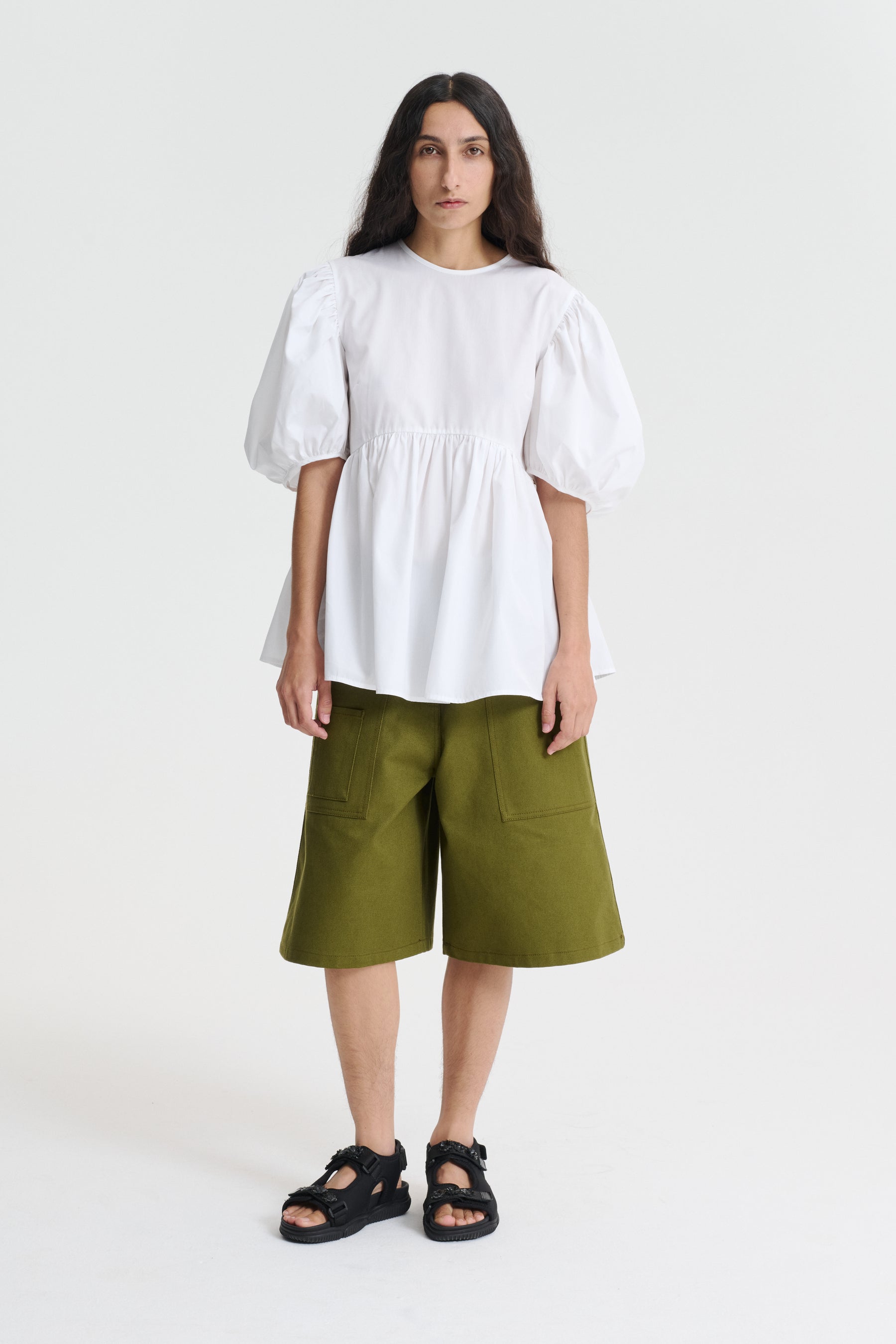 お洒落♪Cecilie Bahnsen ONESSA TOP White Shop Cecilie Bahnsen Tops Online | White Recycled Taffeta