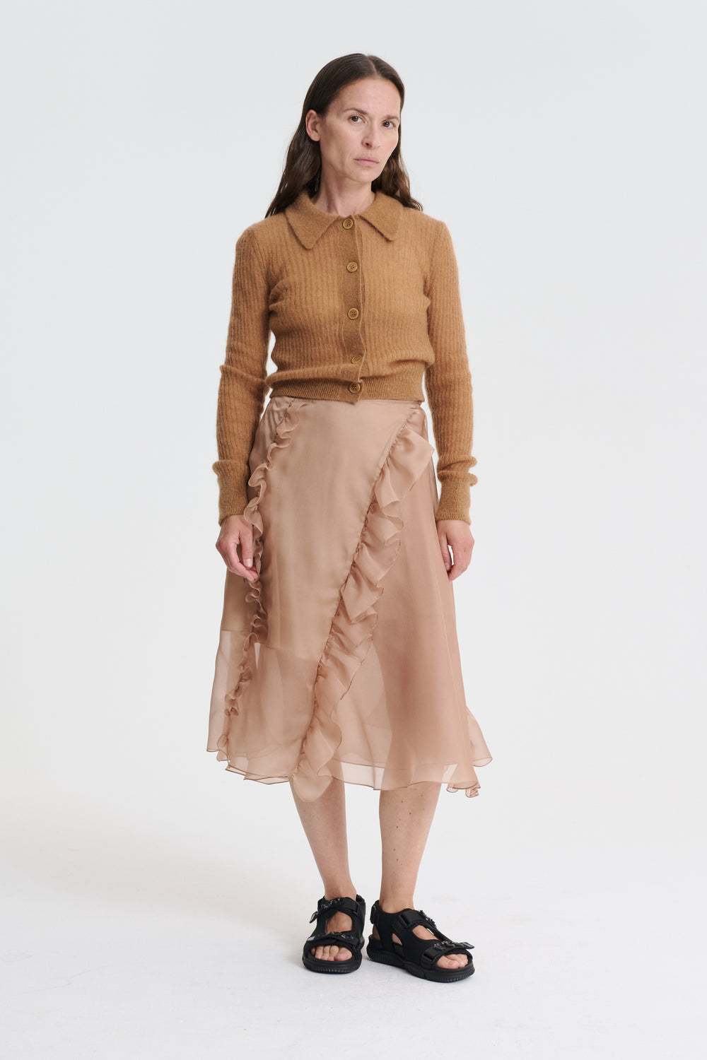 ADELINA | SKIRT ORGANZA CHESTNUT