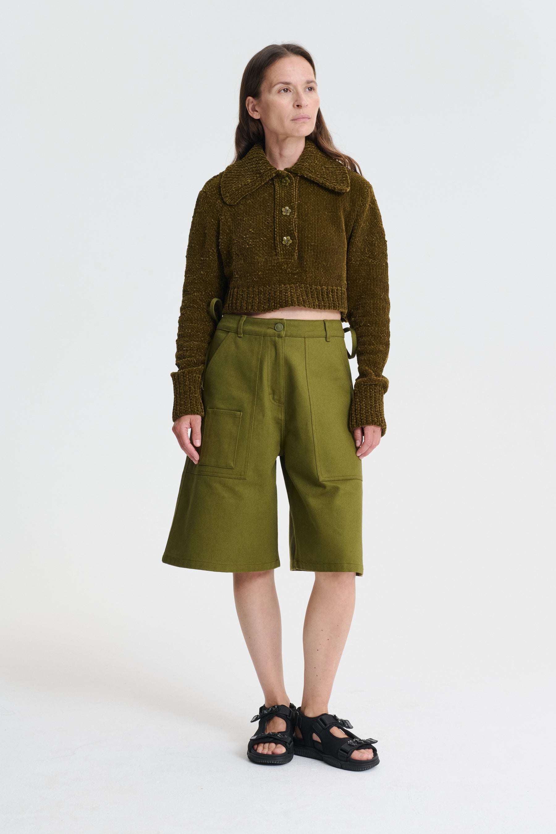 【Cecilie Bahnsen】ANNIKA SHORTS ANNIKA | SHORTS | OLIVE GREEN