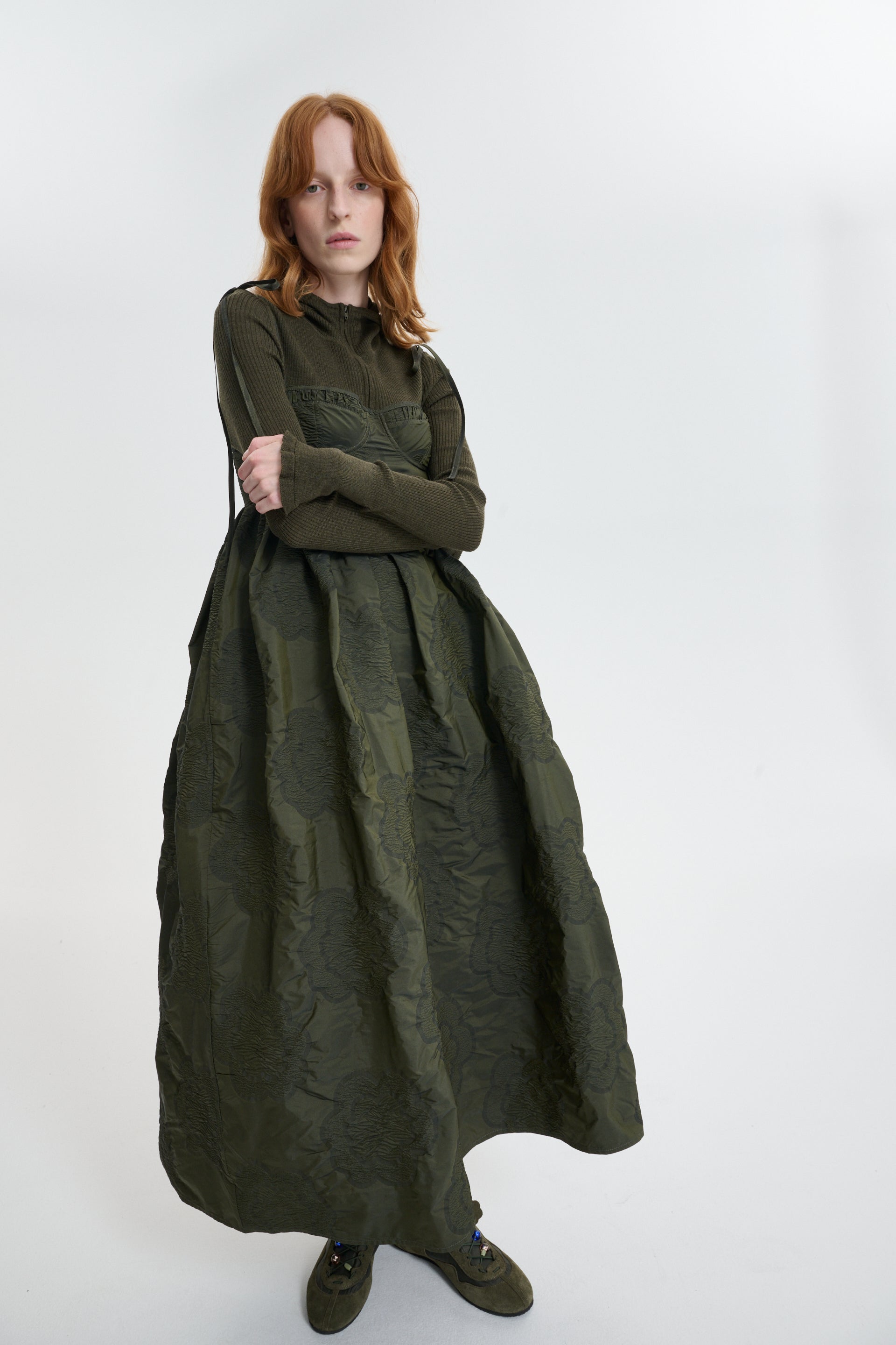CBBELMA | HOODIE SUMMER MERINO KNIT OLIVE
