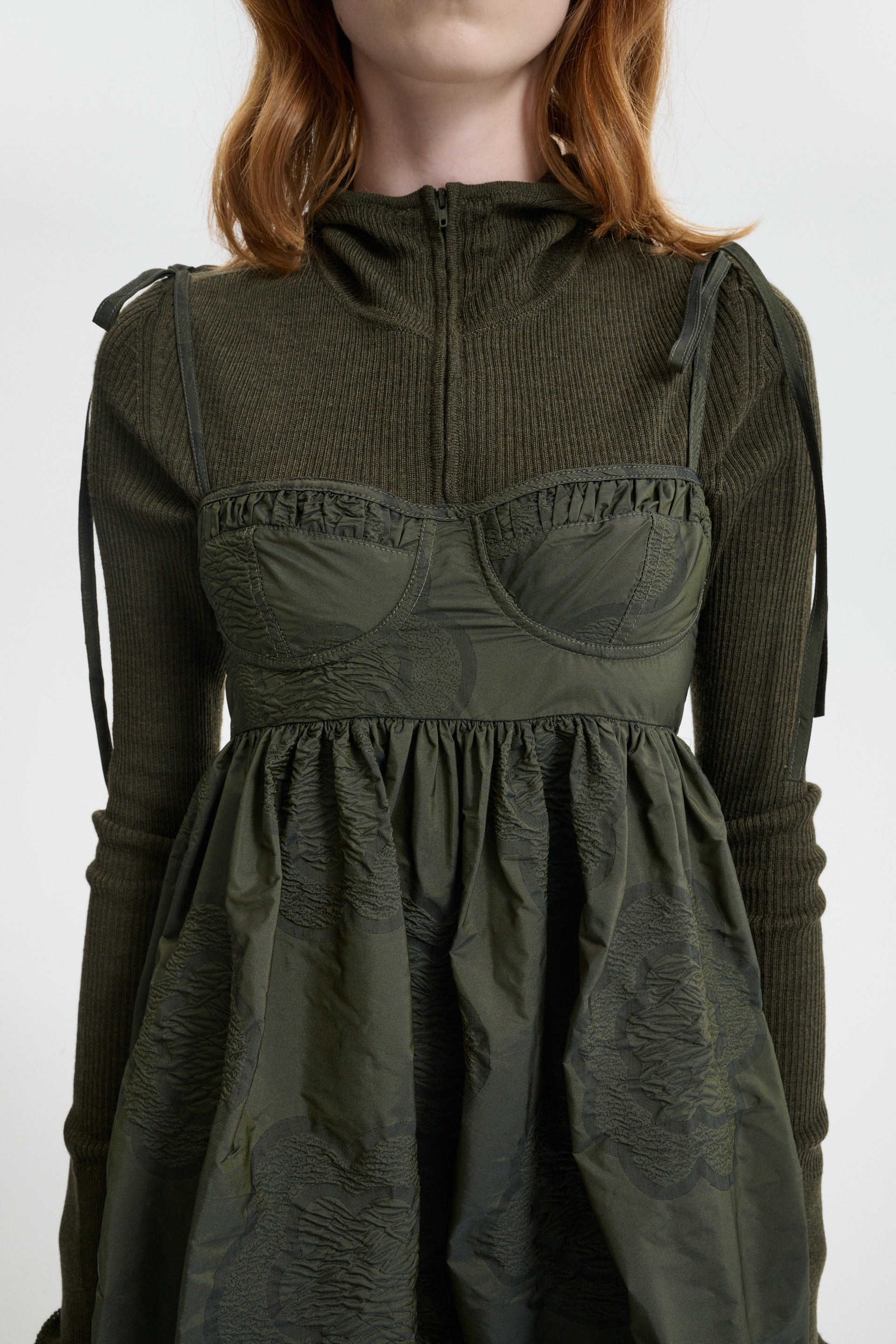 CBBELMA | HOODIE SUMMER MERINO KNIT OLIVE