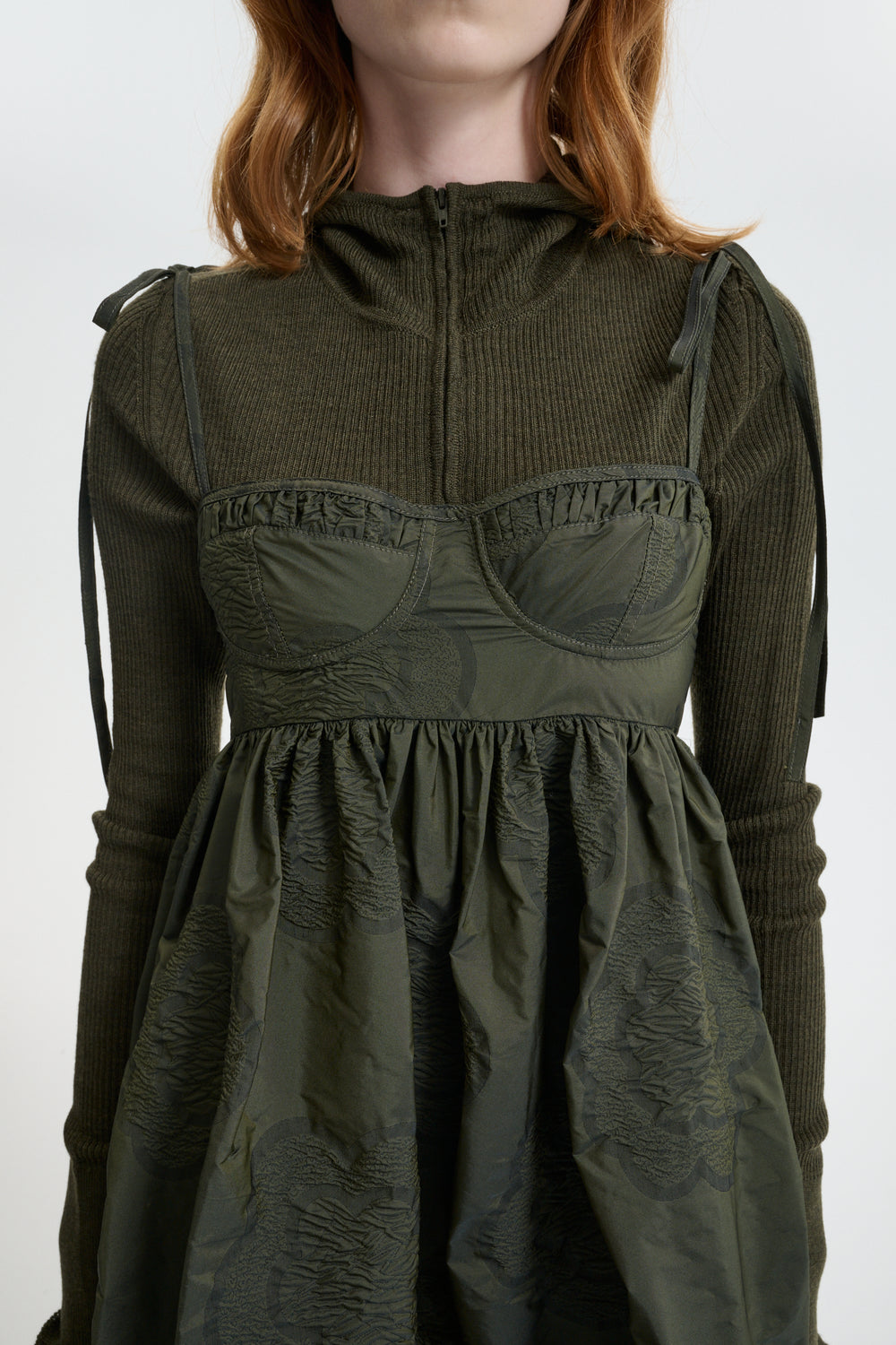CBBELMA | HOODIE SUMMER MERINO KNIT OLIVE