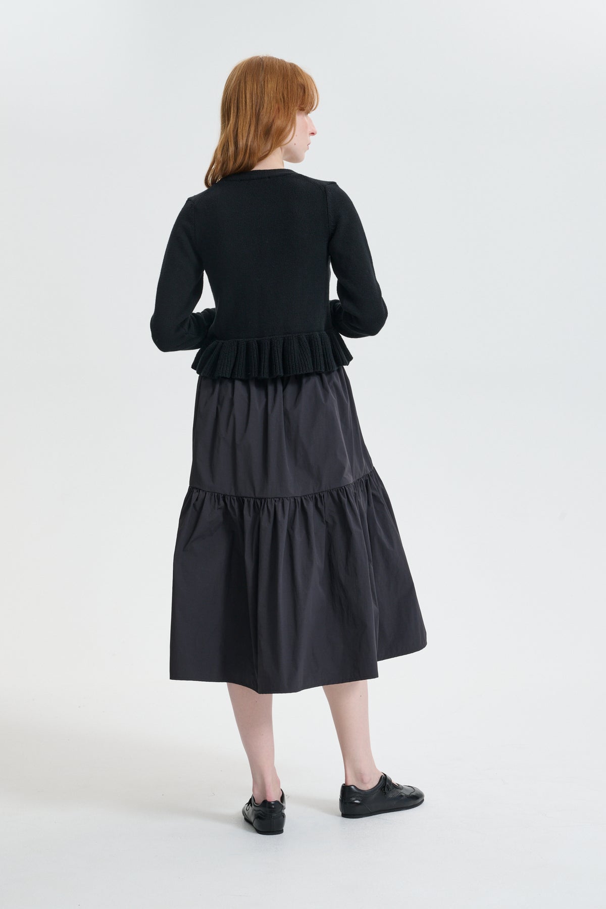 CBPRISCA | CARDIGAN COTTON SILK BLEND BLACK Cecilie Bahnsen CBPRISCA | CARDIGAN COTTON SILK BLEND BLACK Cecilie Bahnsen