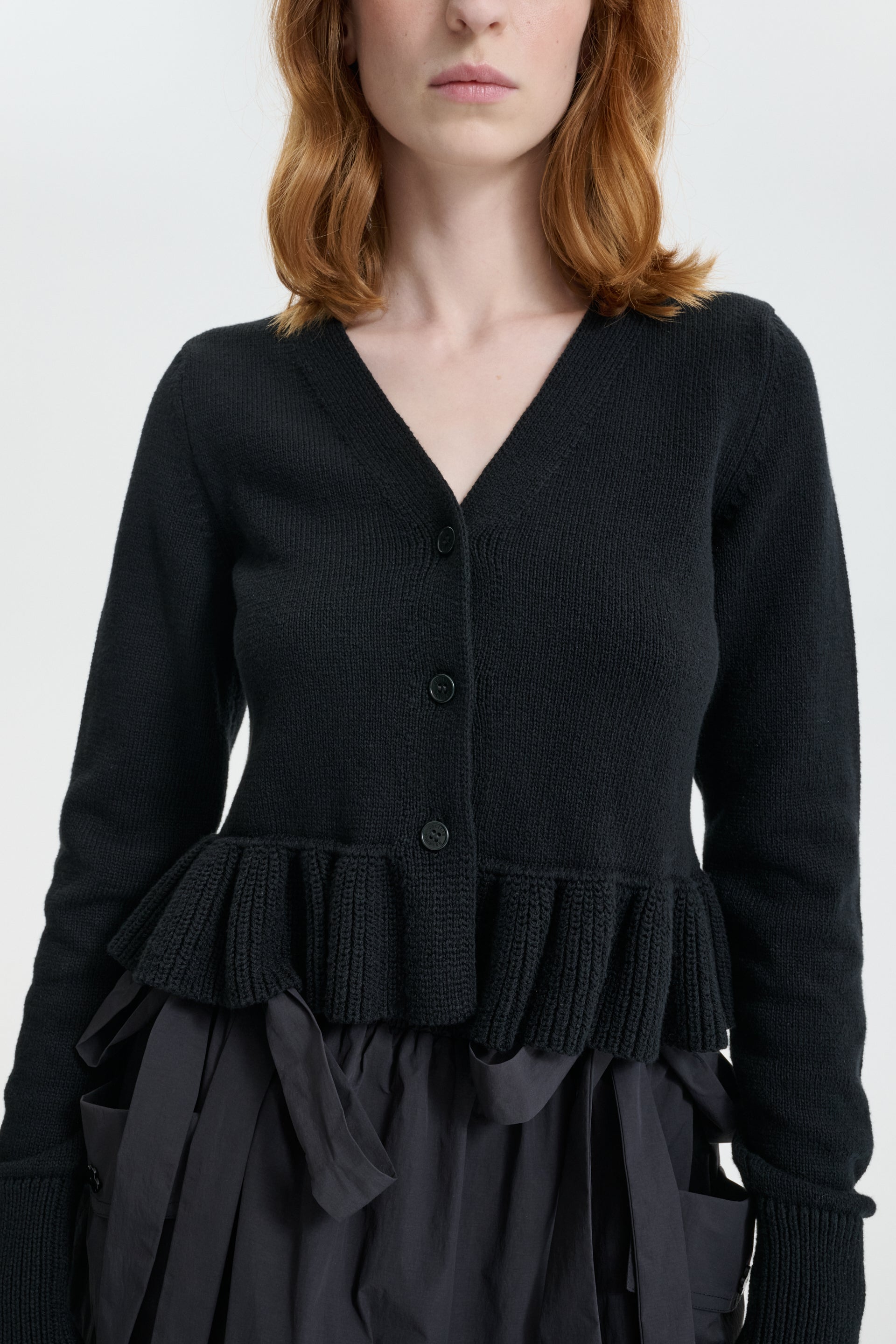 CBPRISCA | CARDIGAN COTTON SILK BLEND BLACK