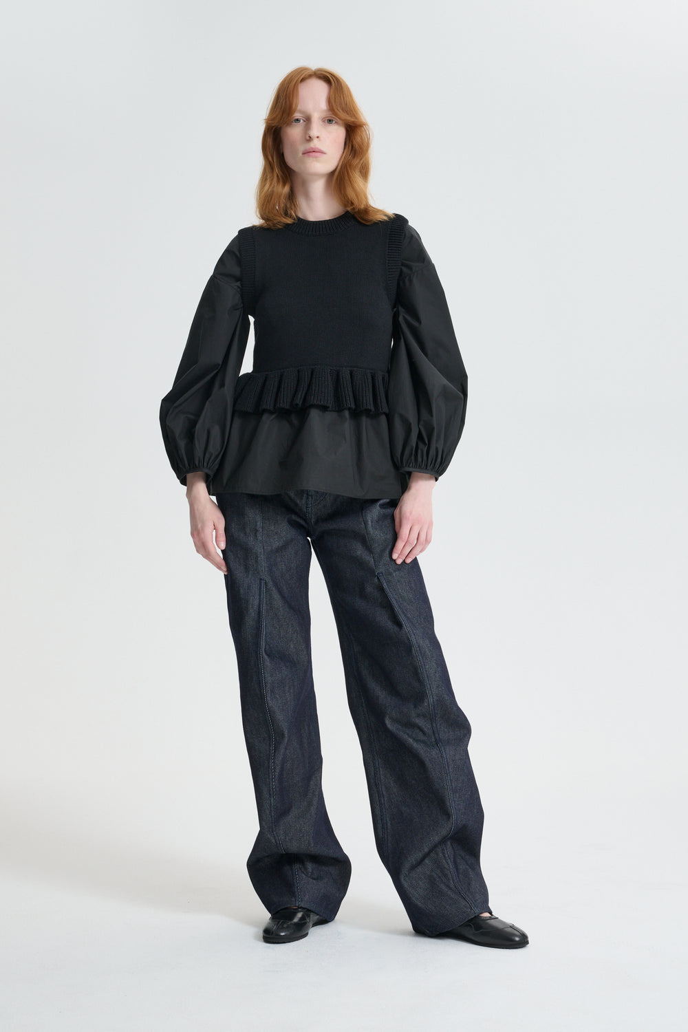 CBBILLIE | VEST COTTON SILK BLEND BLACK