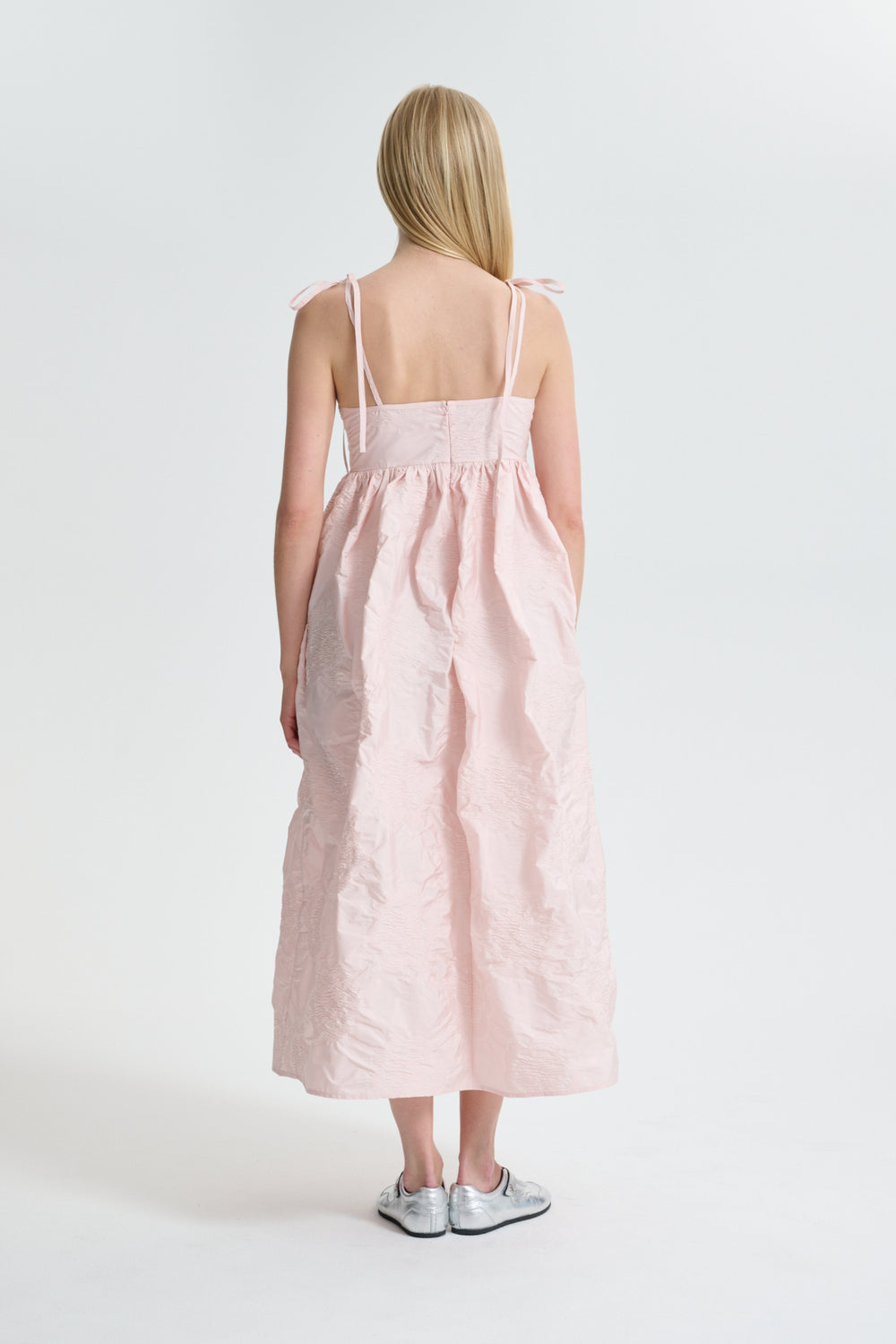 CBALENA | DRESS BORUS JACQUARD BLUSH PINK