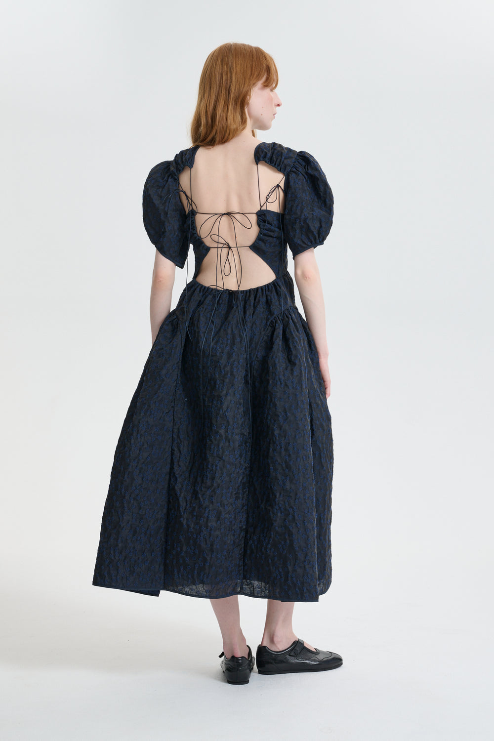 CBCATRINE | DRESS MARGUERITTE CLOQUÉ NAVY