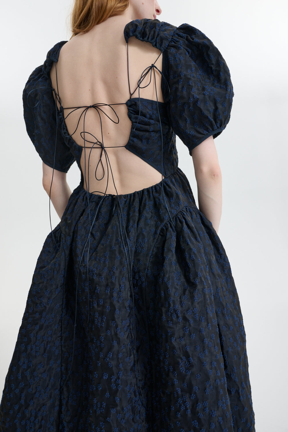 CBCATRINE | DRESS MARGUERITTE CLOQUÉ NAVY